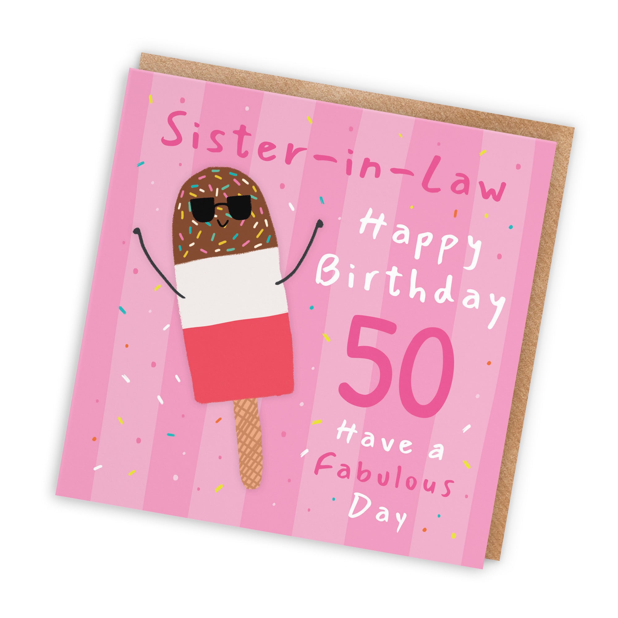 50th Sister-in-Law Birthday Card Ice Lolly Moments - Default Title (BS00556)