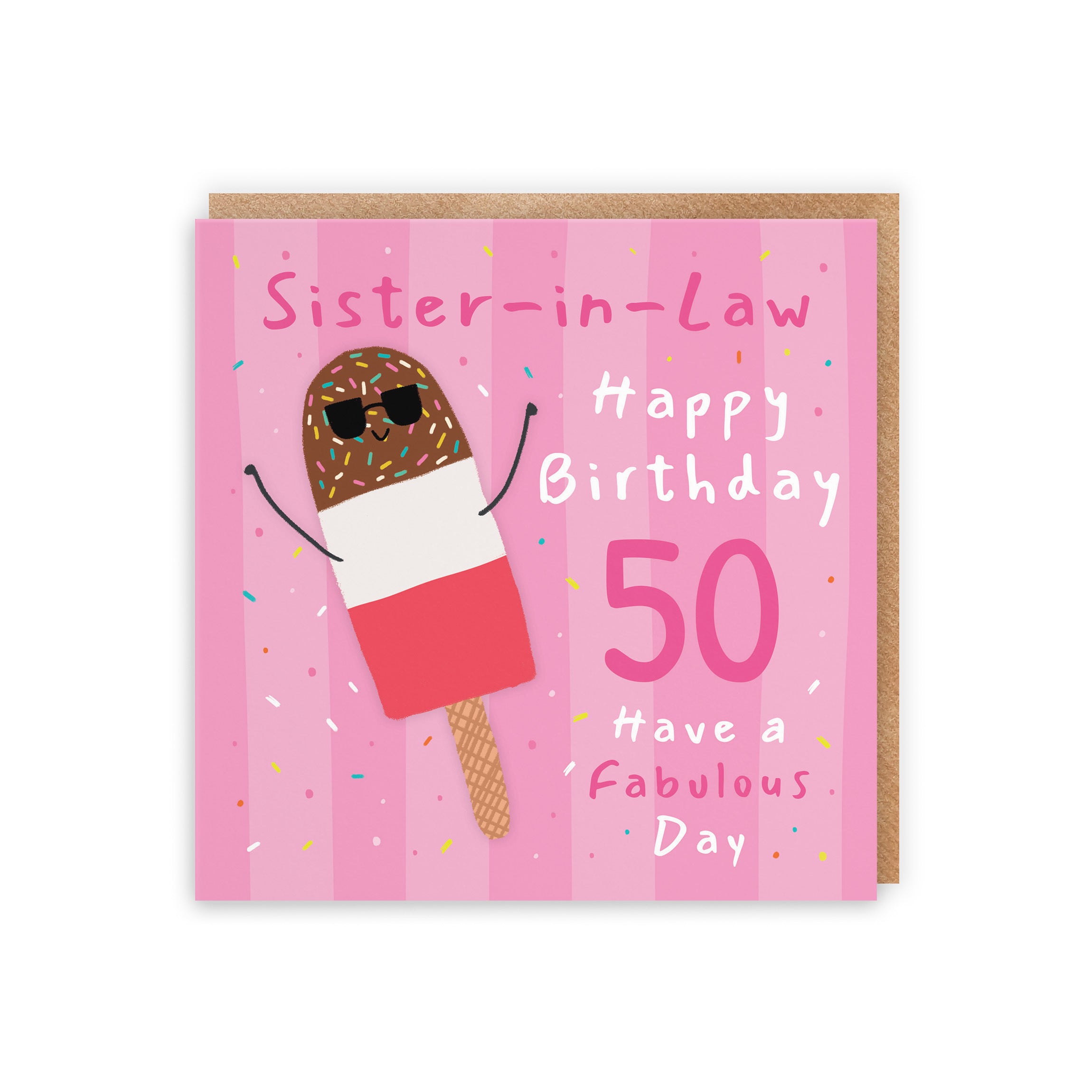 50th Sister-in-Law Birthday Card Ice Lolly Moments - Default Title (BS00556)