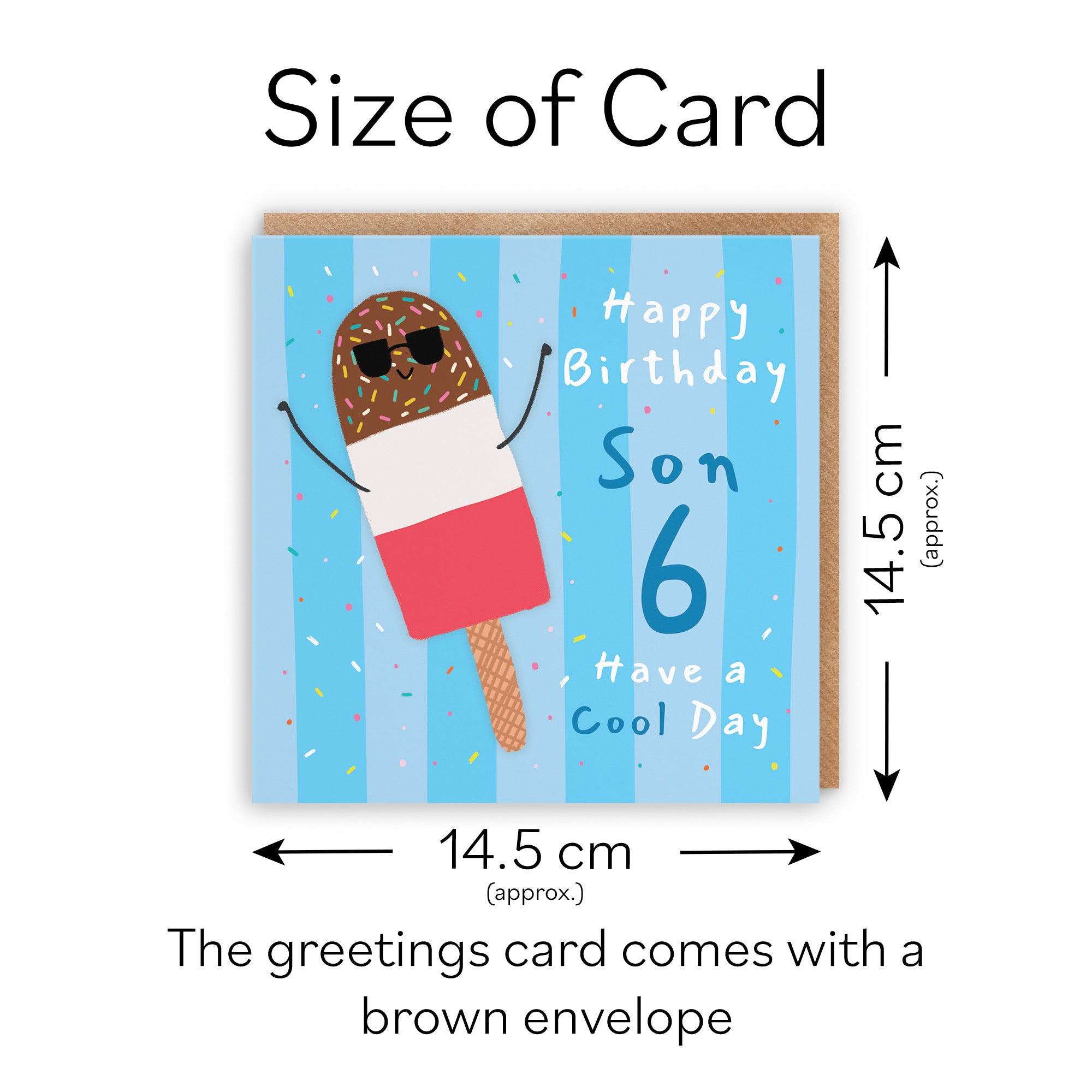 6th Son Birthday Card Ice Lolly Moments - Default Title (BS00558)