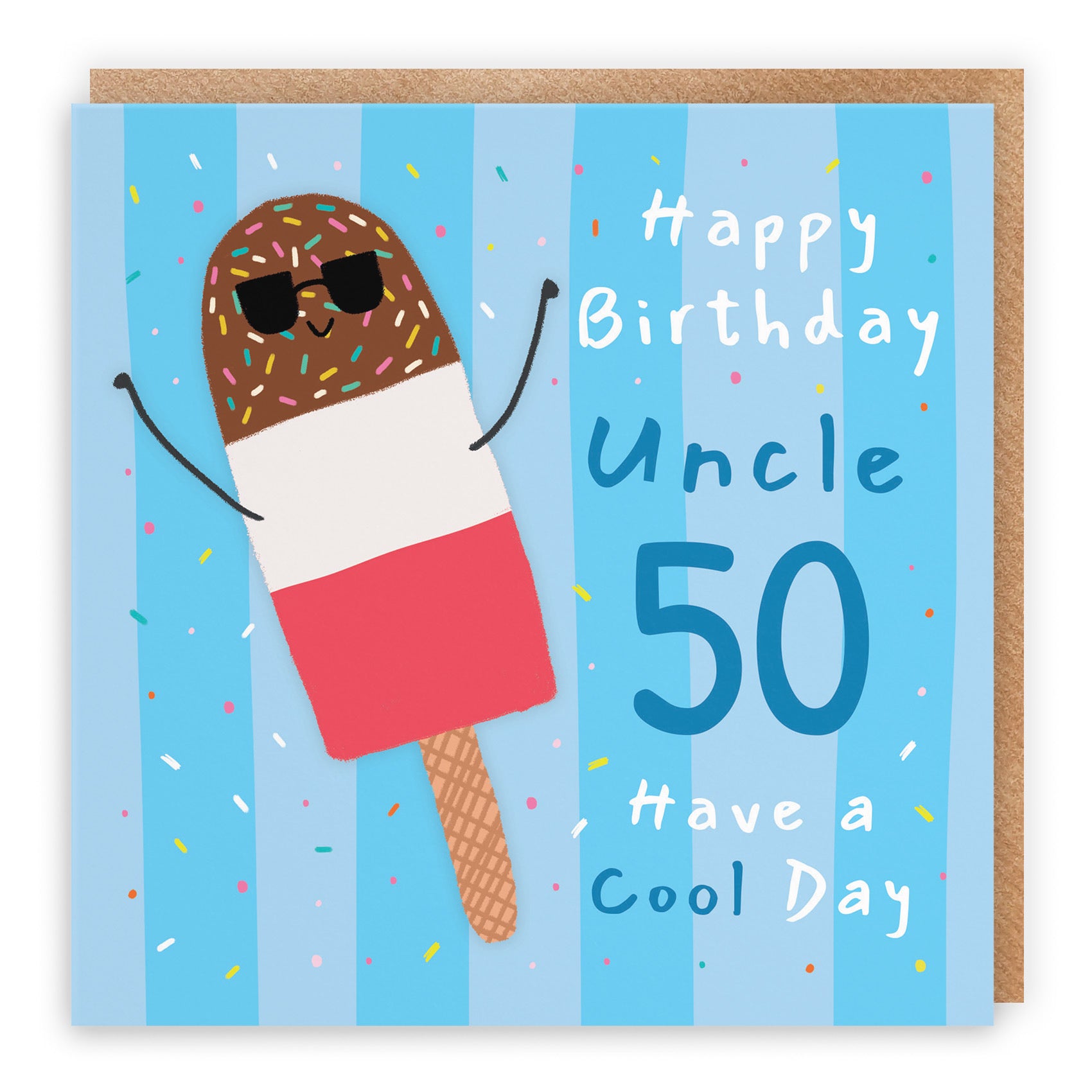 50th Uncle Birthday Card Ice Lolly Moments - Default Title (BS00568)