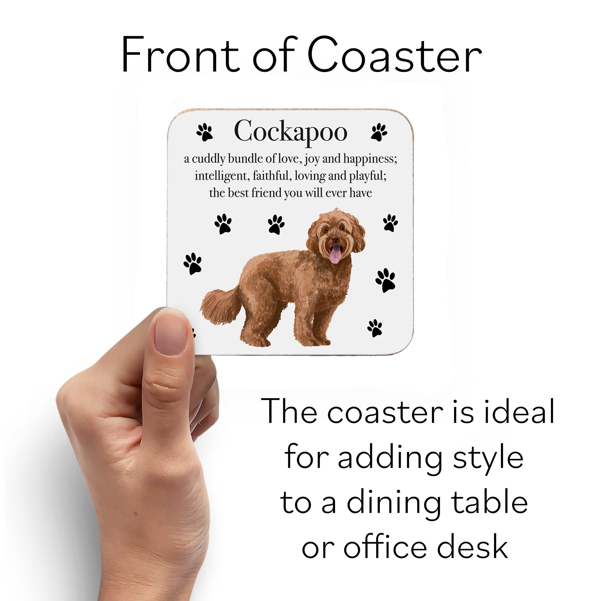 Cockapoo Dog Drinks Coaster Iconic