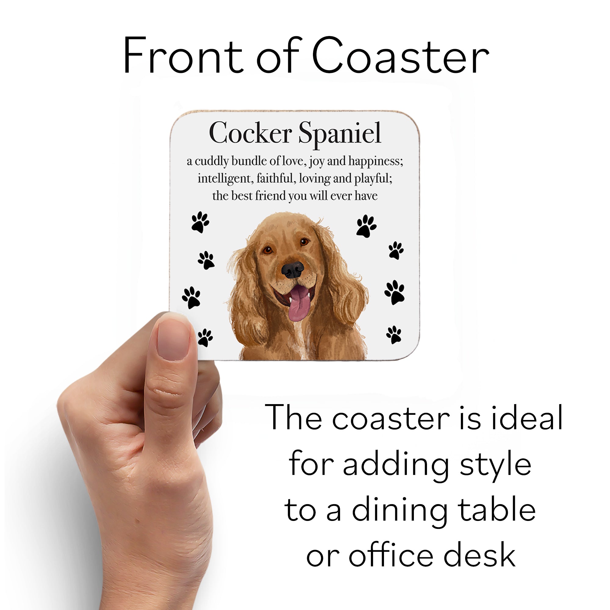 Cocker Spaniel Dog Drinks Coaster Iconic