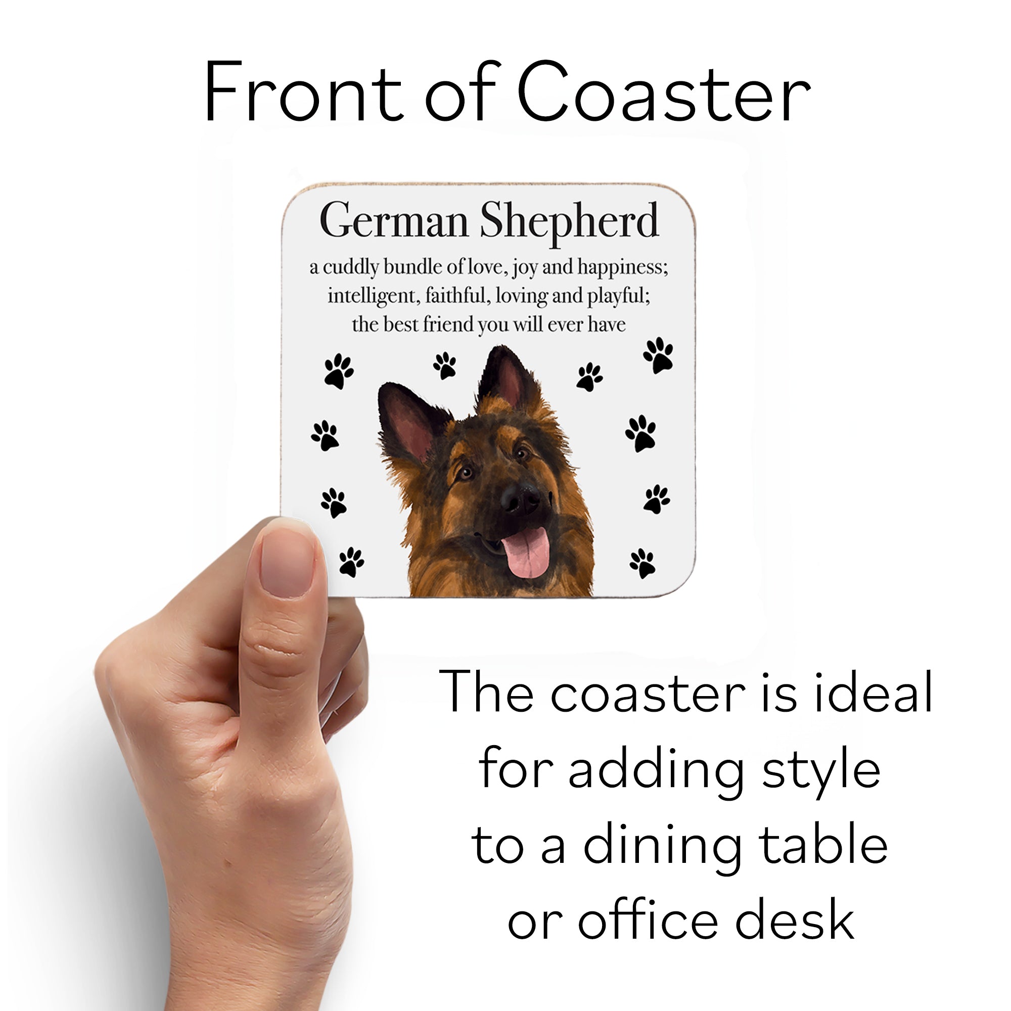 German Shepherd Dog Drinks Coaster Iconic