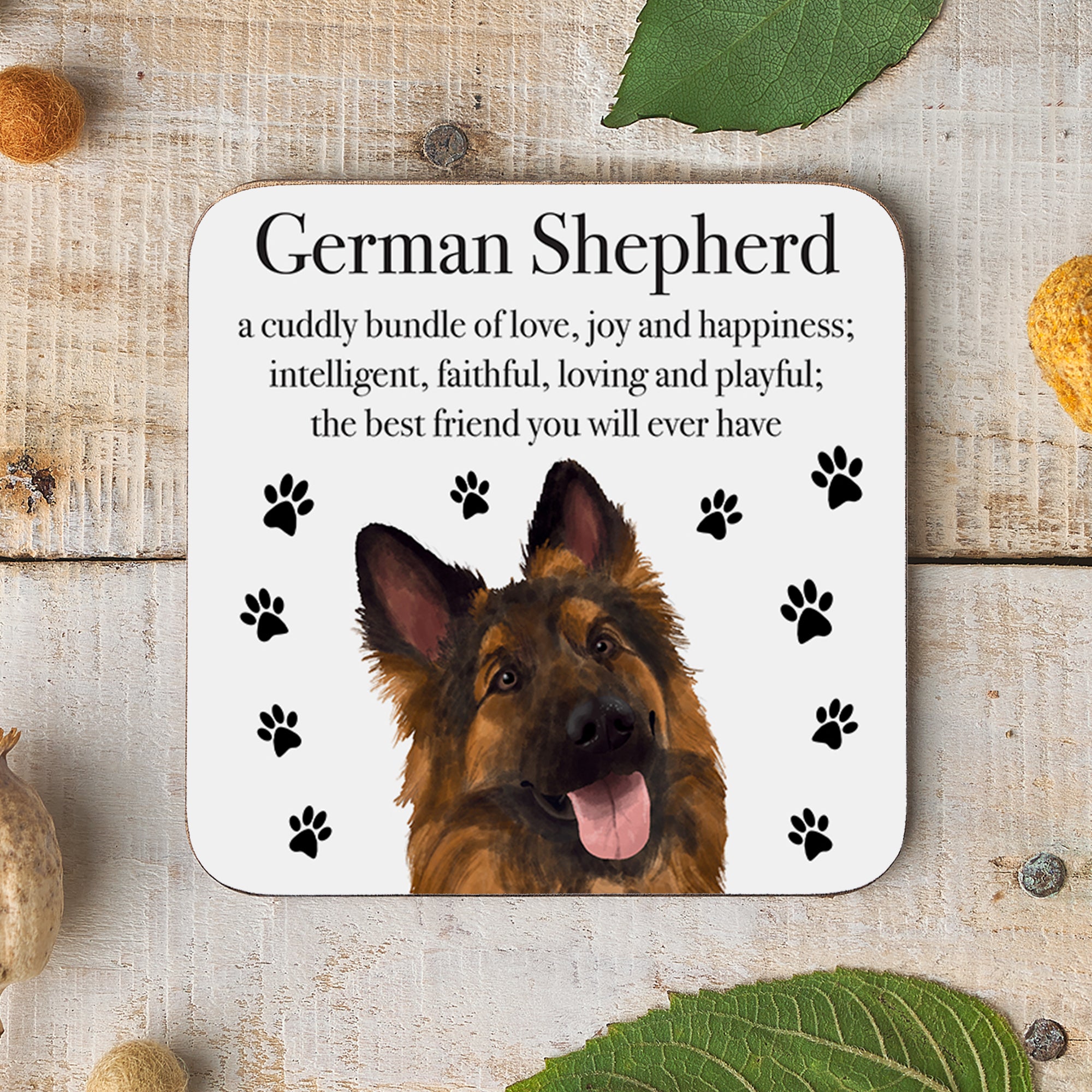 German Shepherd Dog Drinks Coaster Iconic