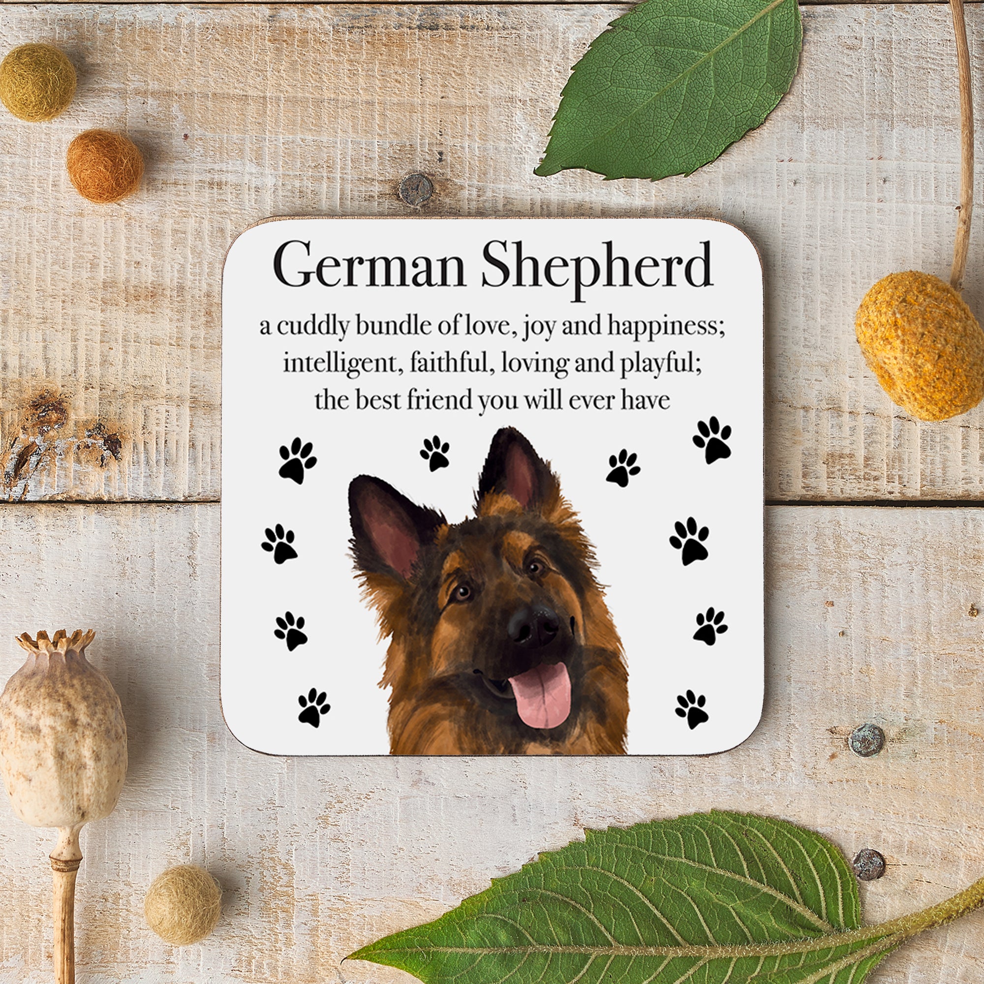 German Shepherd Dog Drinks Coaster Iconic