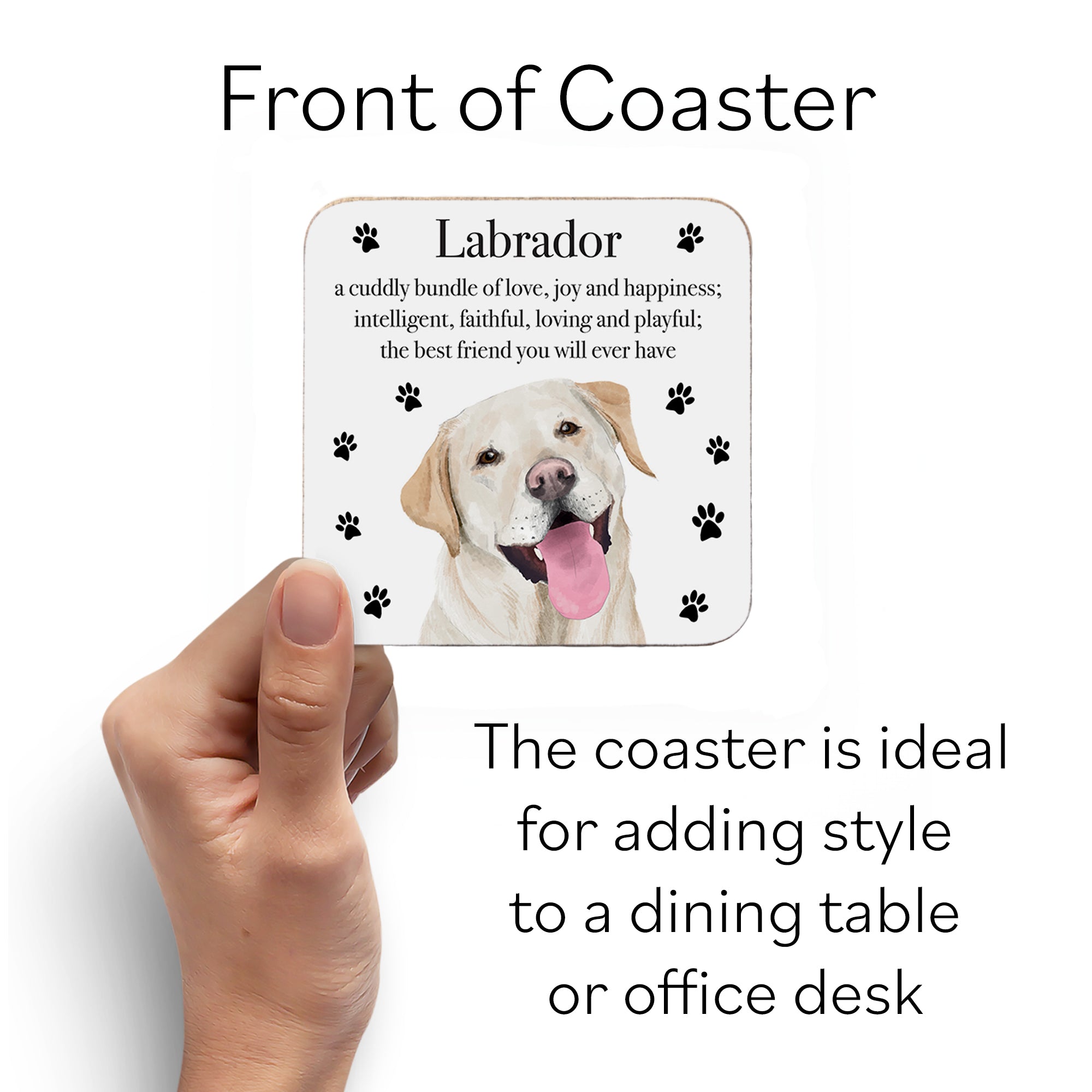 Labrador Dog Drinks Coaster Iconic