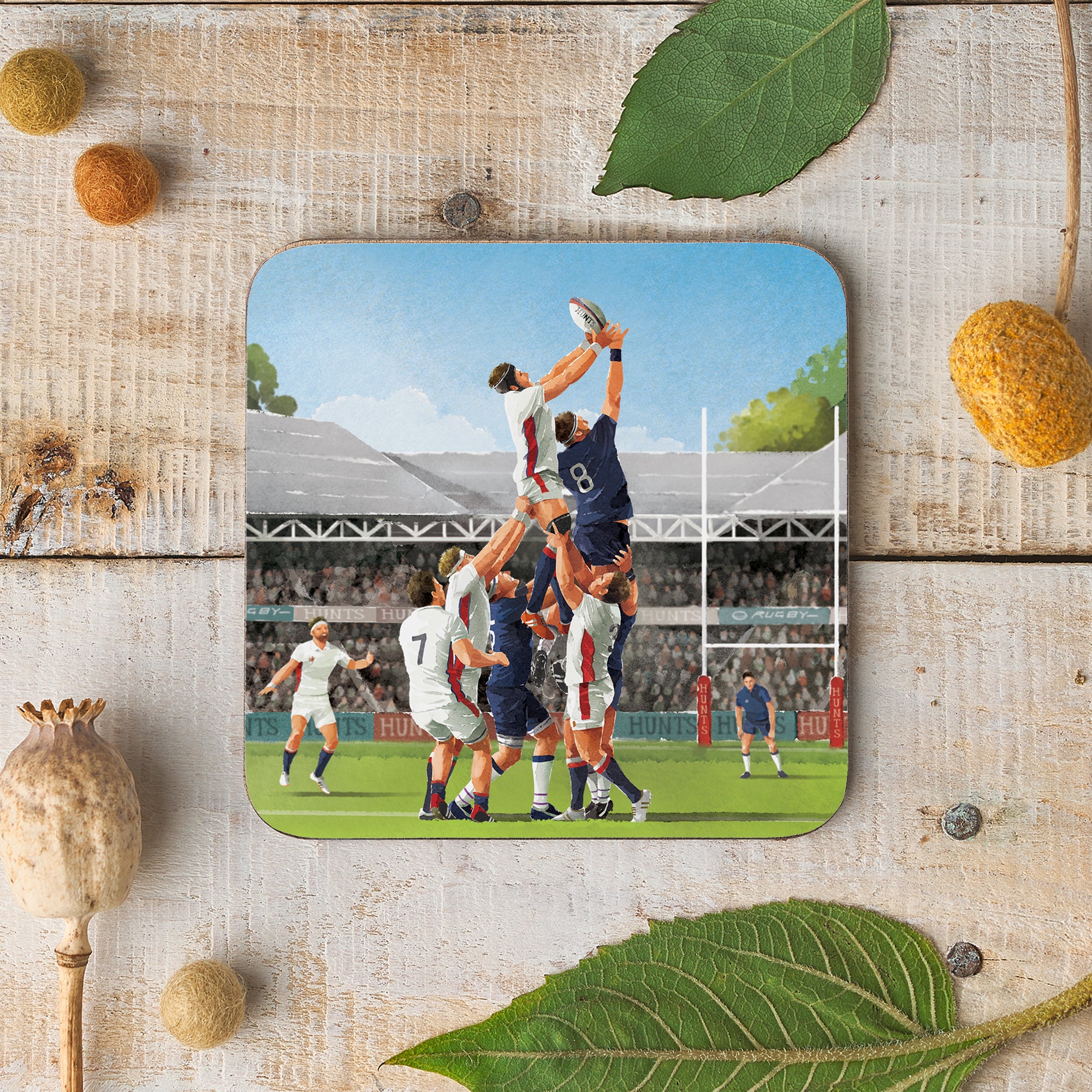 Rugby Lineout Drinks Coaster Milo's Gallery