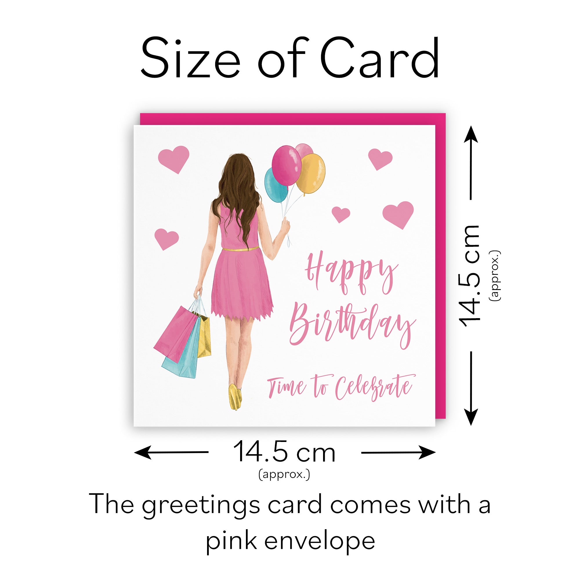Female Birthday Card Balloons Hearts Iconic - Default Title (FH00001)