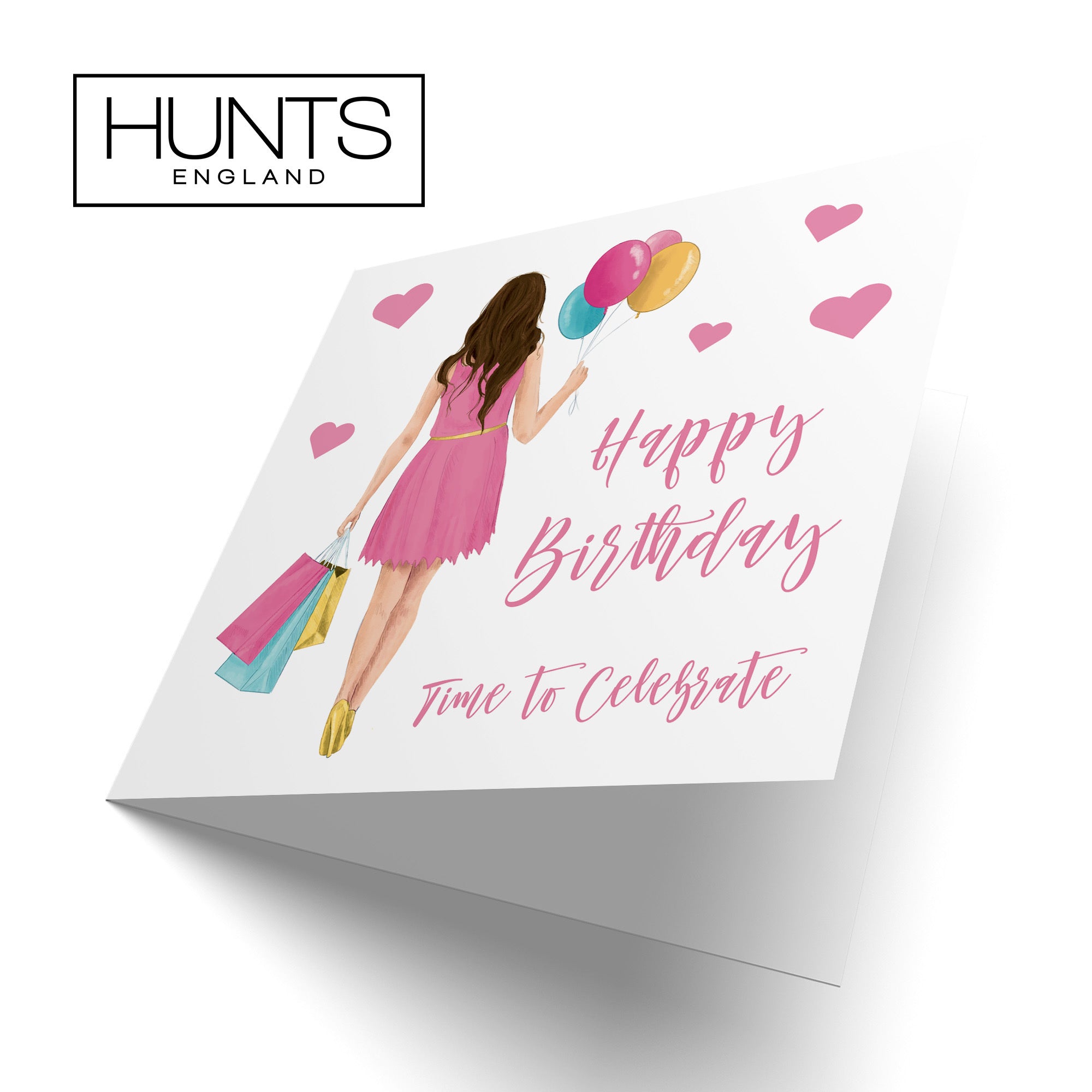 Female Birthday Card Balloons Hearts Iconic - Default Title (FH00001)