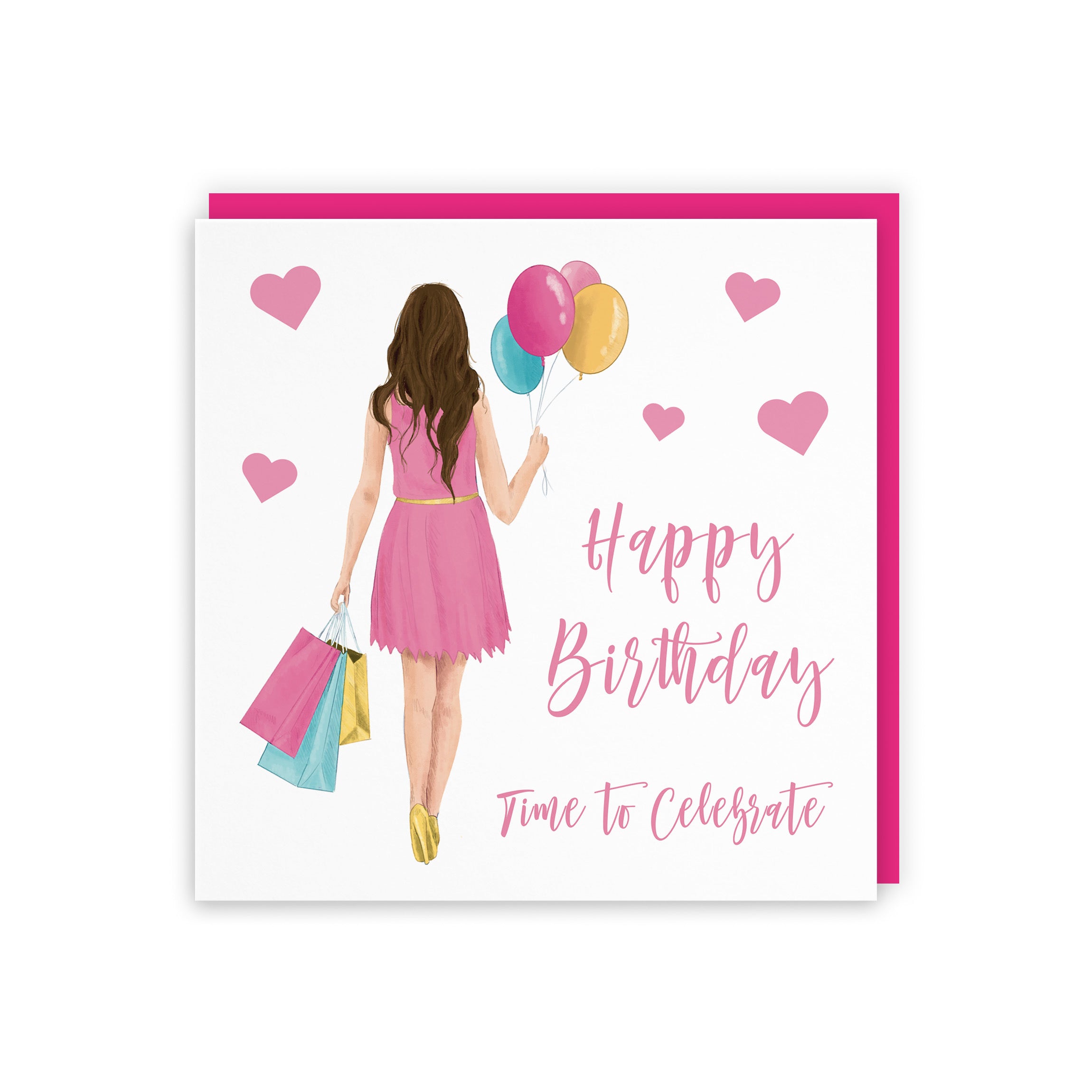 Female Birthday Card Balloons Hearts Iconic - Default Title (FH00001)