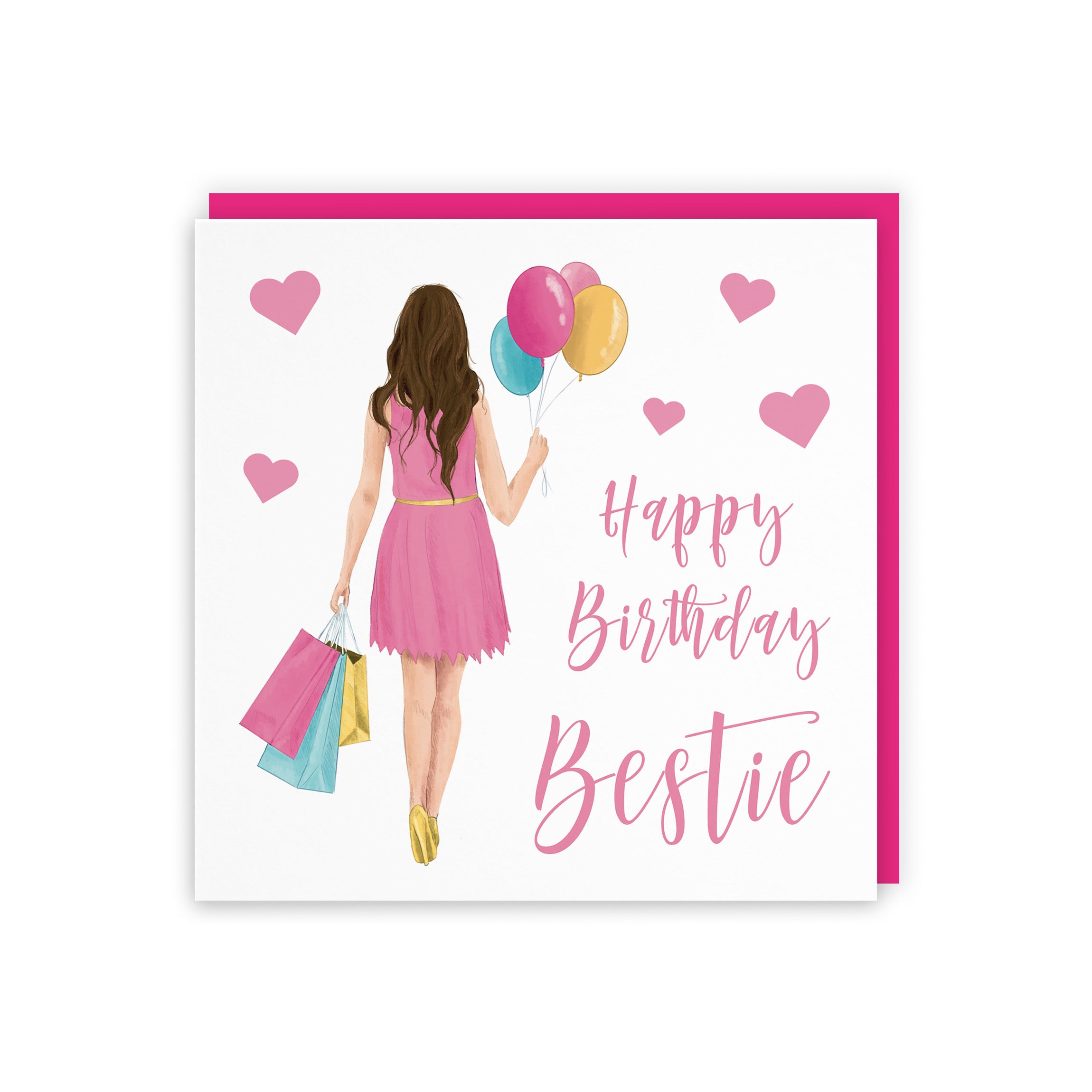 Female Bestie Birthday Card Balloons Hearts Iconic - Default Title (FH00003)