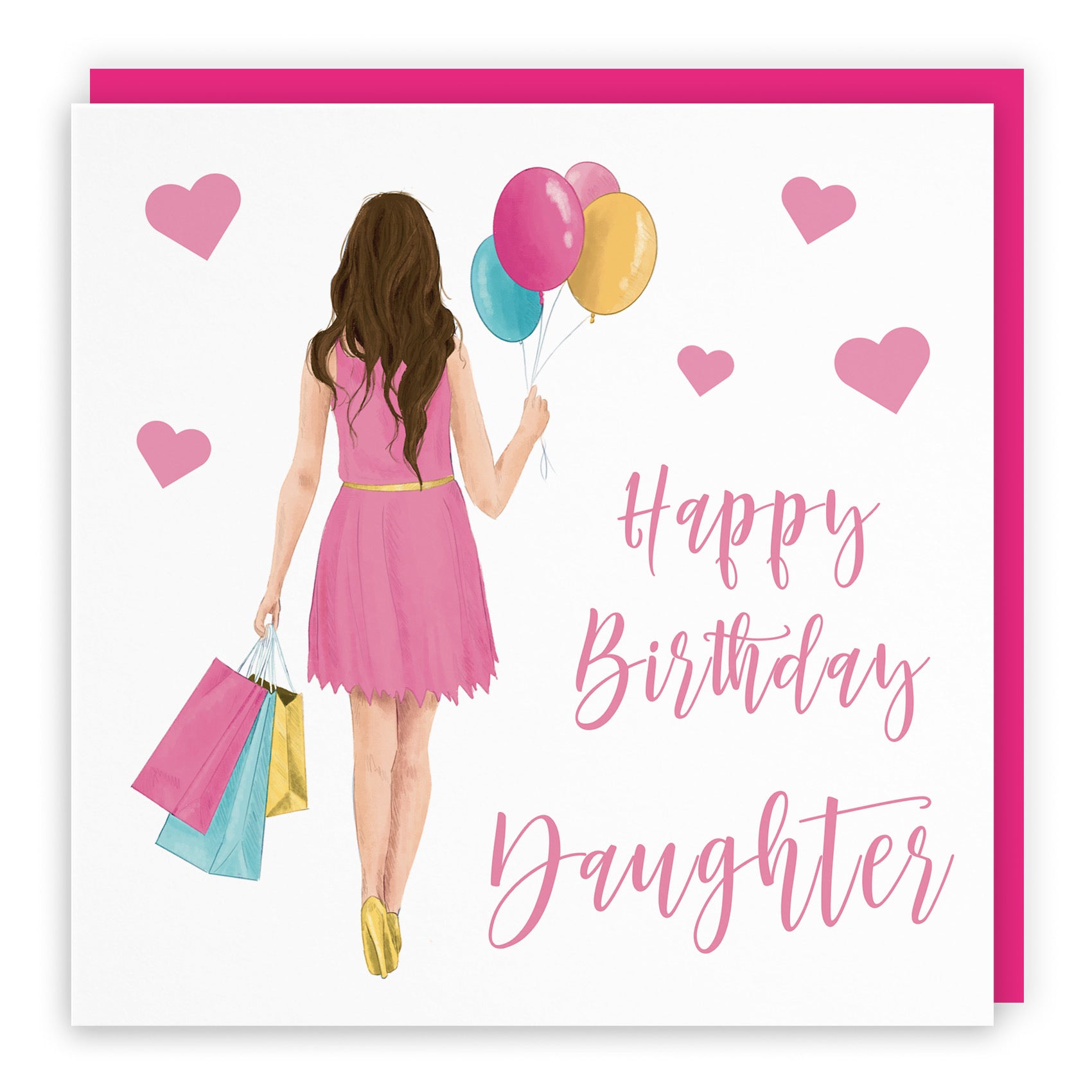 Daughter Birthday Card Balloons Hearts Iconic - Default Title (FH00005)