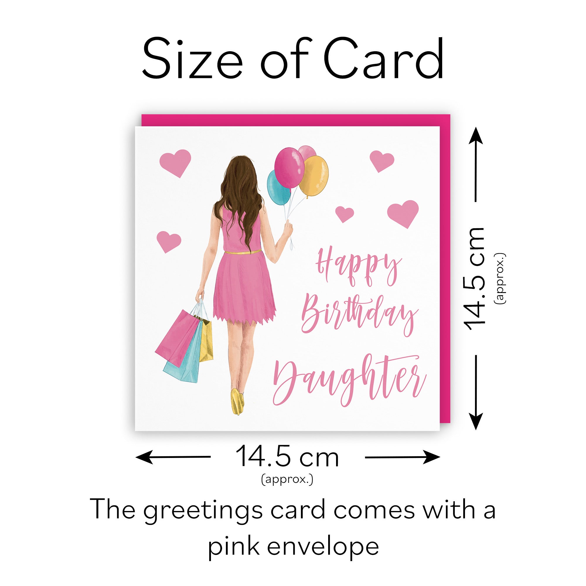 Daughter Birthday Card Balloons Hearts Iconic - Default Title (FH00005)