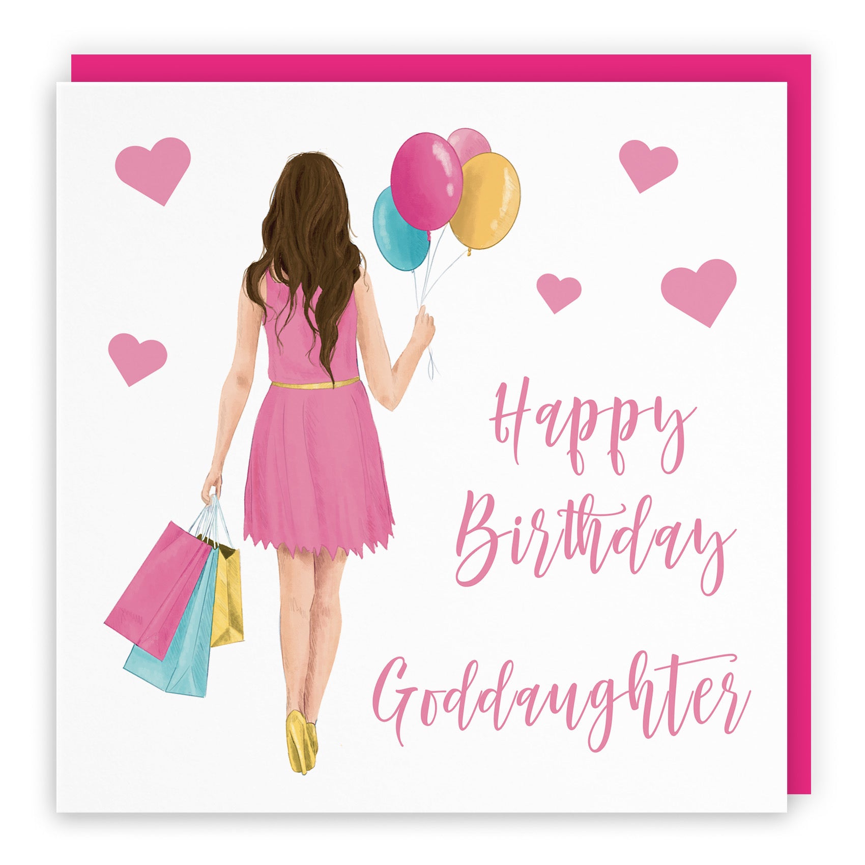 Goddaughter Birthday Card Balloons Hearts Iconic - Default Title (FH00007)