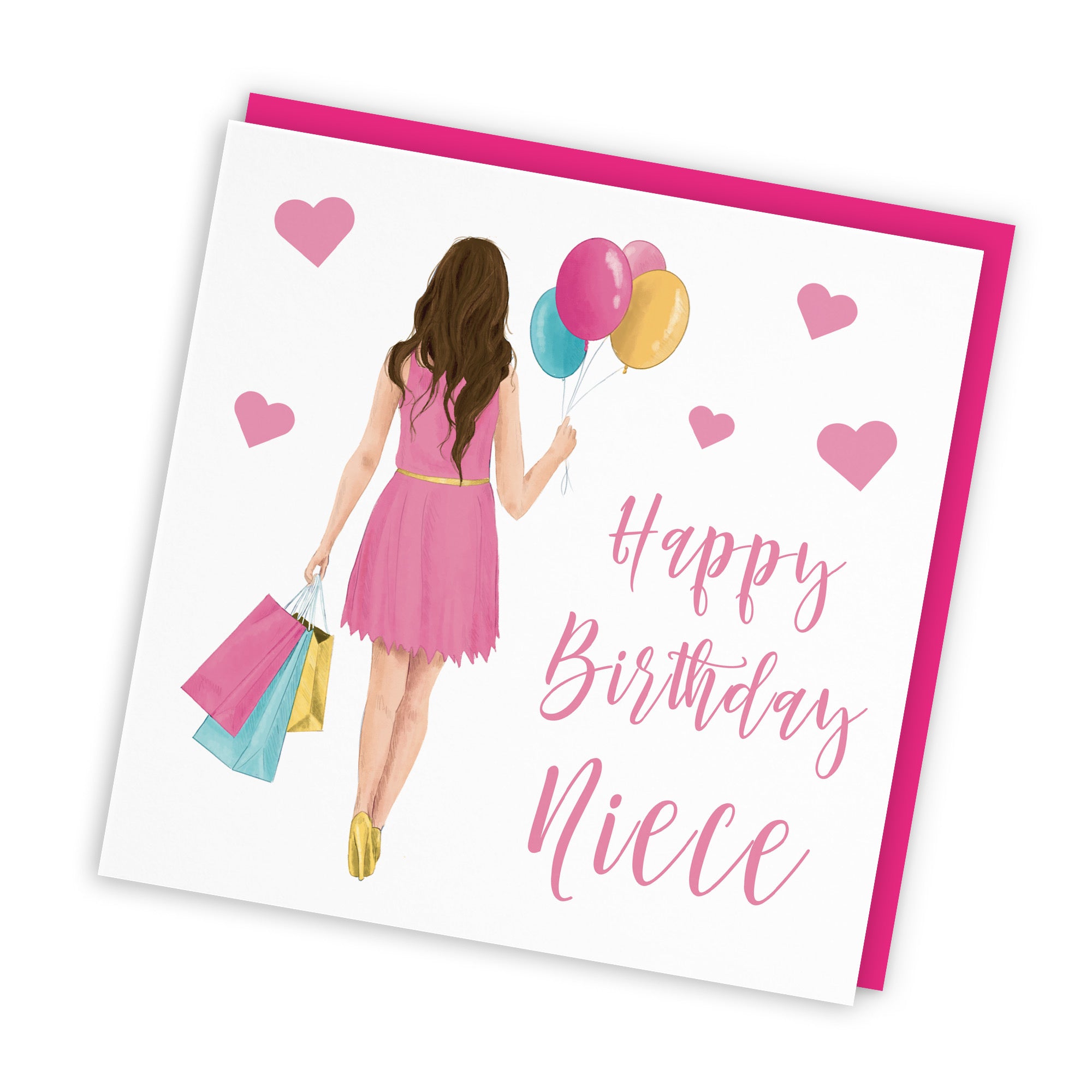 Niece Birthday Card Balloons Hearts Iconic - Default Title (FH00011)