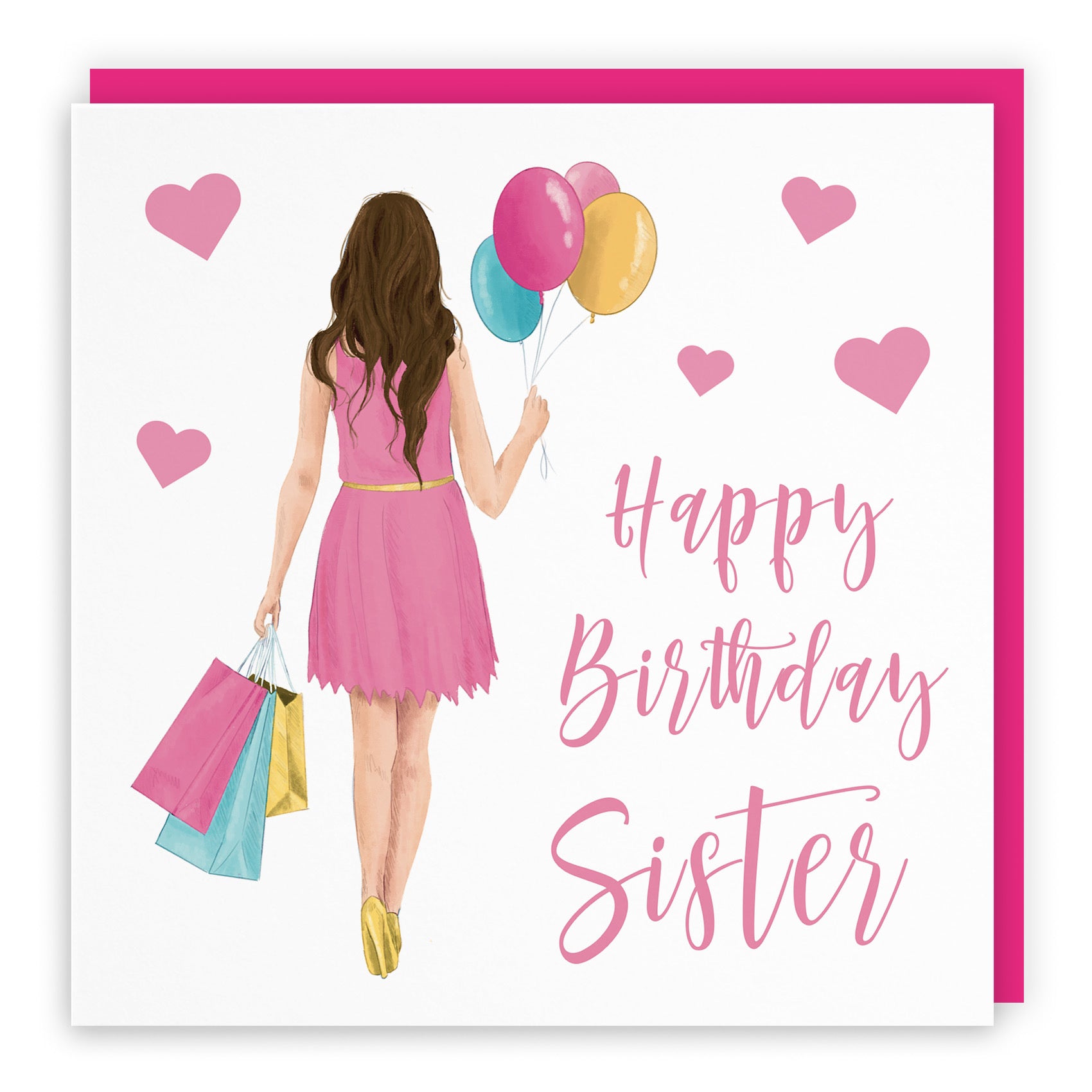 Sister Birthday Card Balloons Hearts Iconic - Default Title (FH00012)