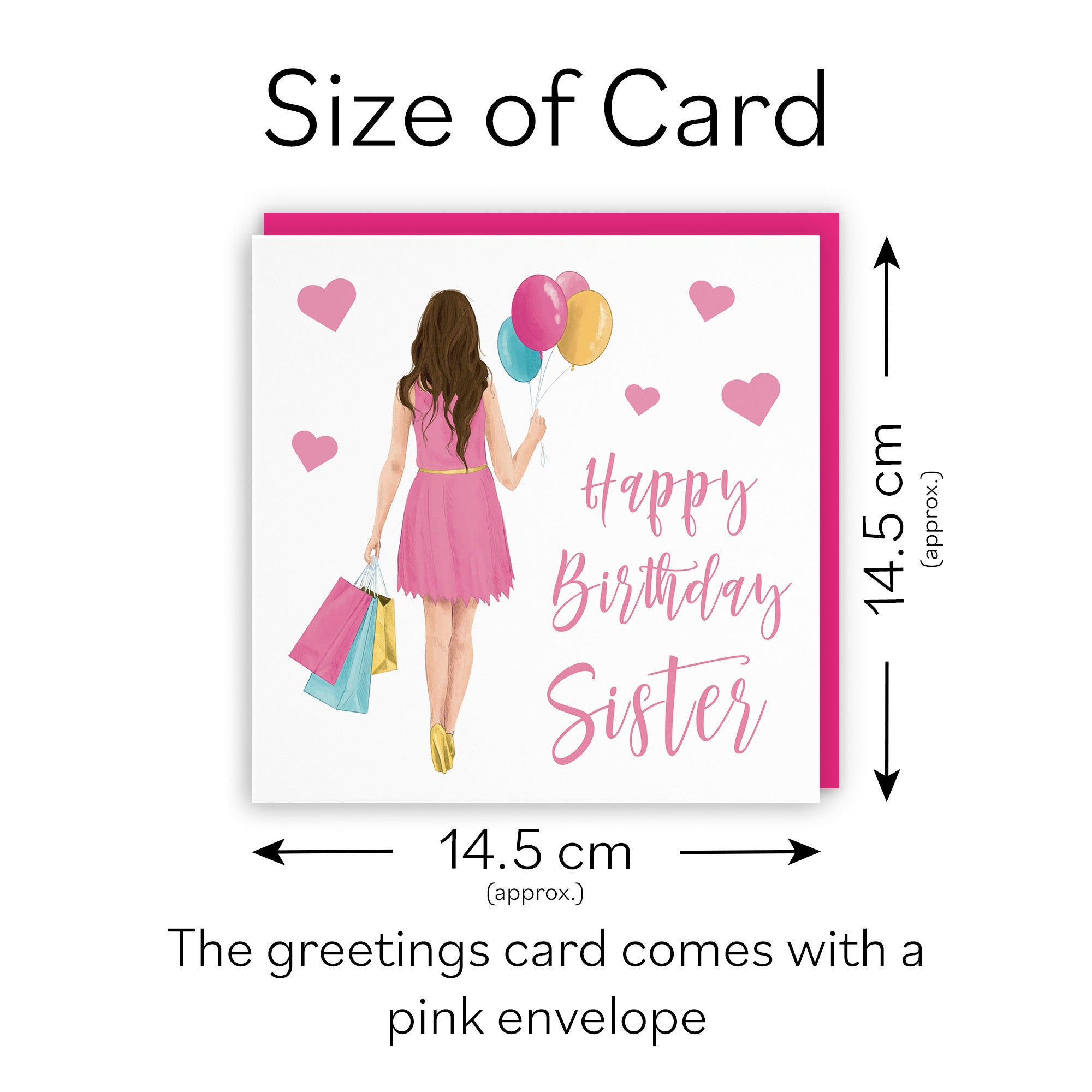 Sister Birthday Card Balloons Hearts Iconic - Default Title (FH00012)