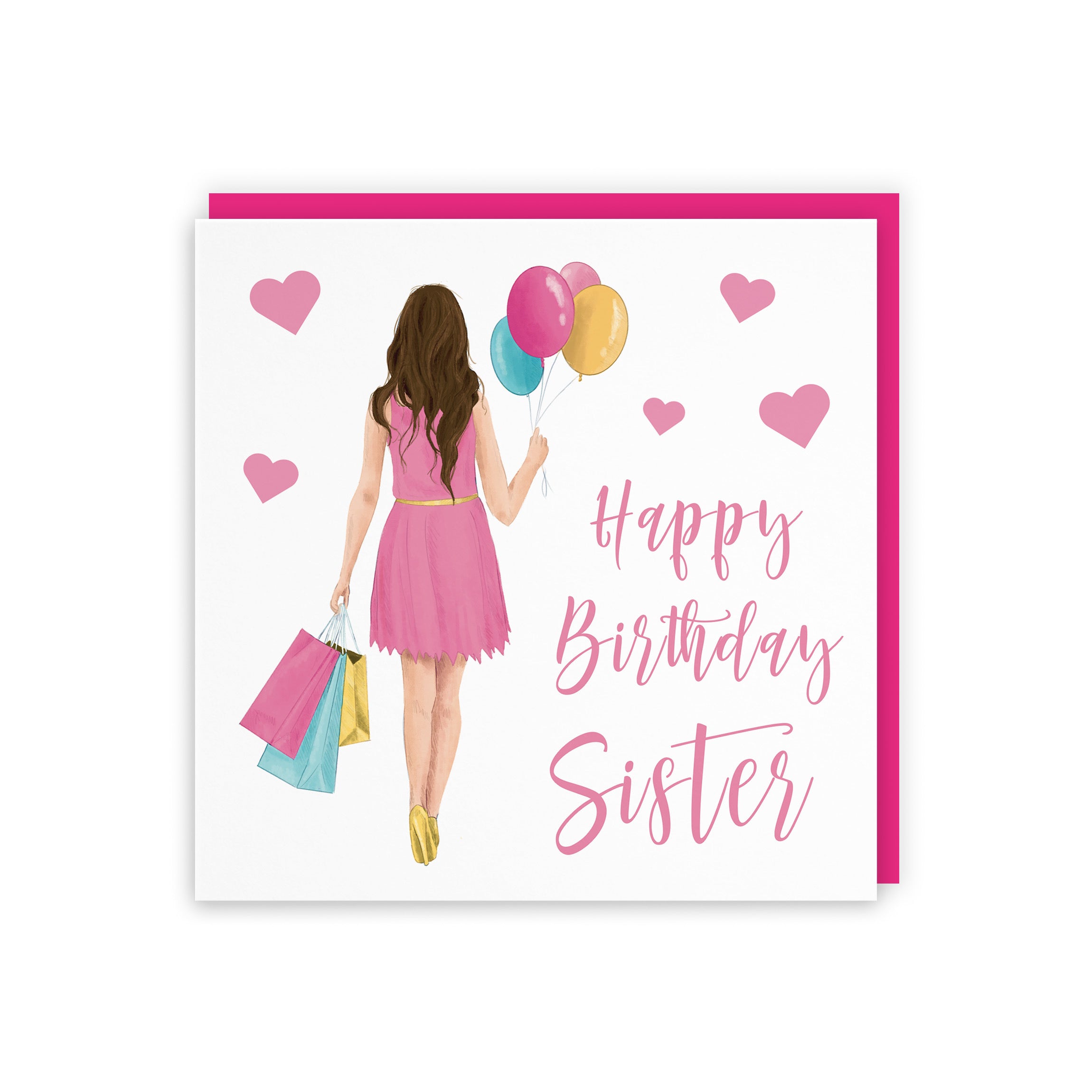 Sister Birthday Card Balloons Hearts Iconic - Default Title (FH00012)