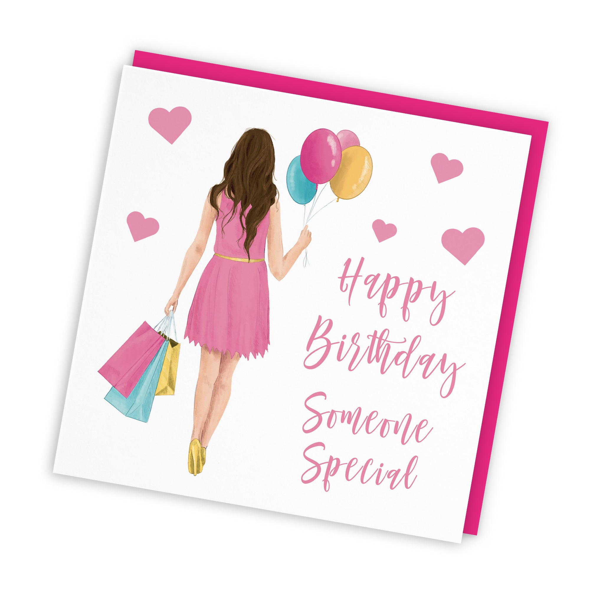 Female Someone Special Birthday Card Balloons Hearts Iconic - Default Title (FH00013)