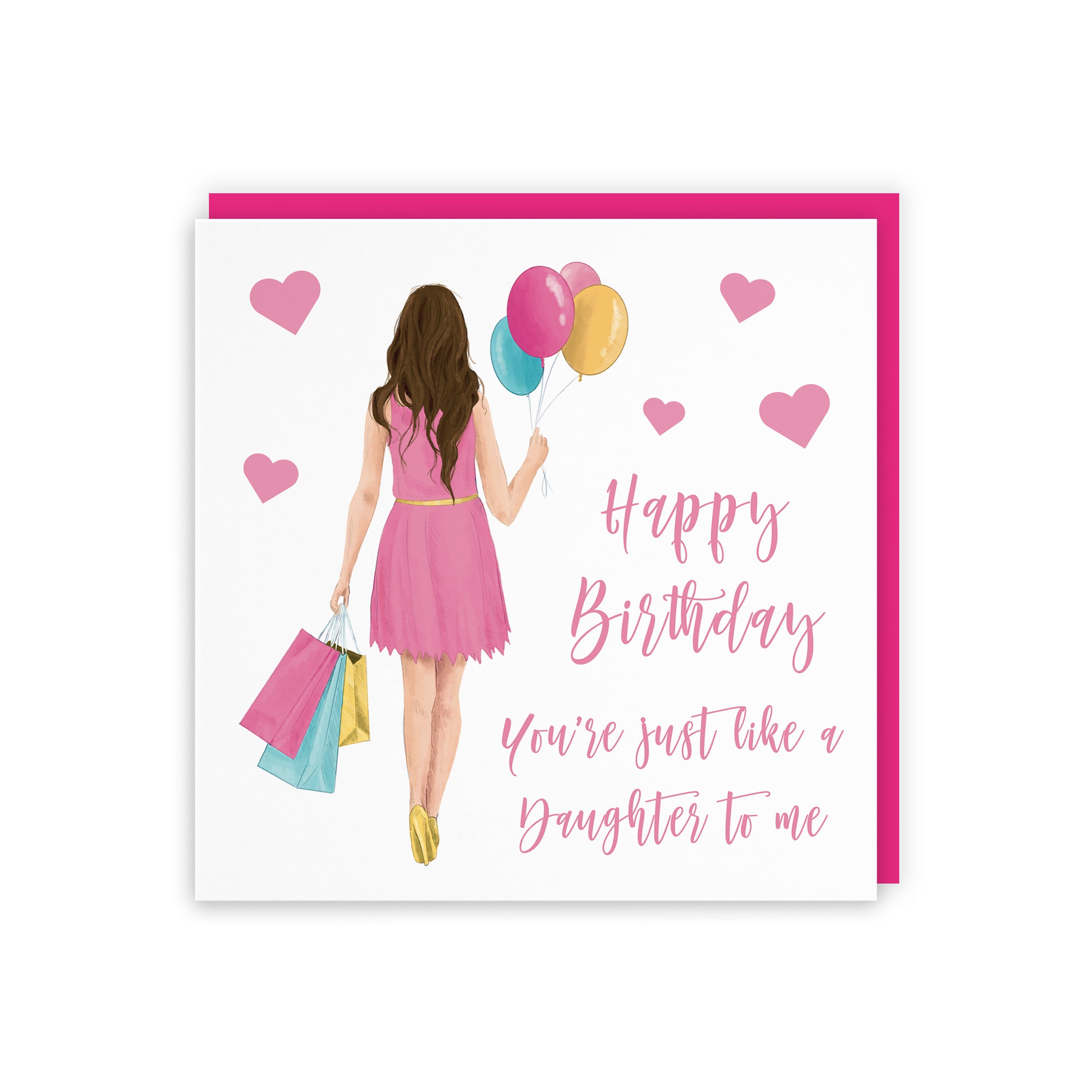 Like A Daughter To Me Birthday Card Balloons Hearts Iconic - Default Title (FH00015)