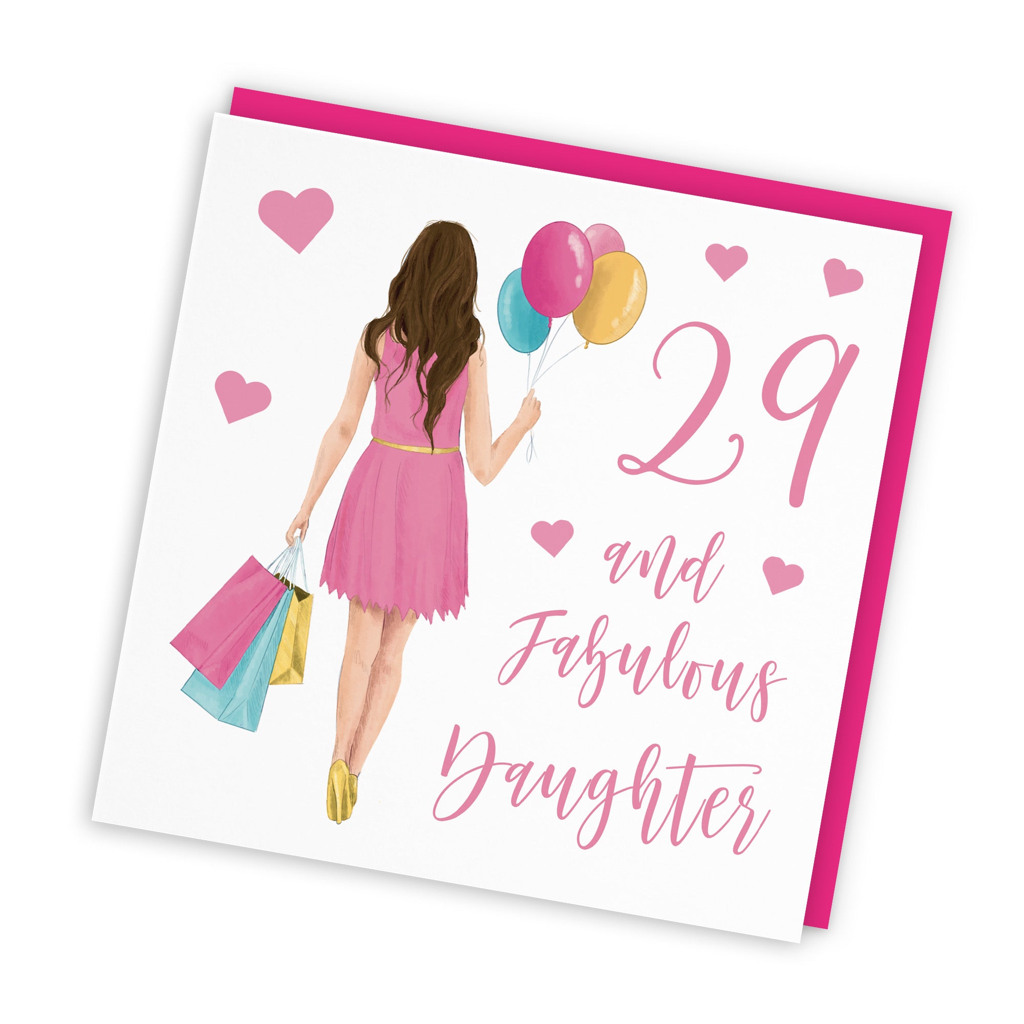 29th Daughter Birthday Card Balloons Hearts Iconic - Default Title (FH00042)