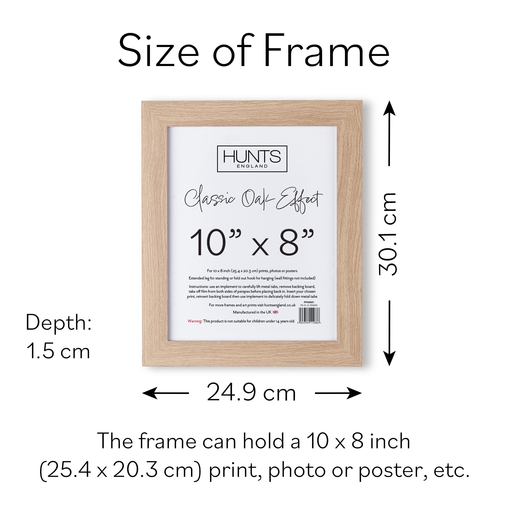 Classic Oak Effect 10x8 Inch Picture Frame