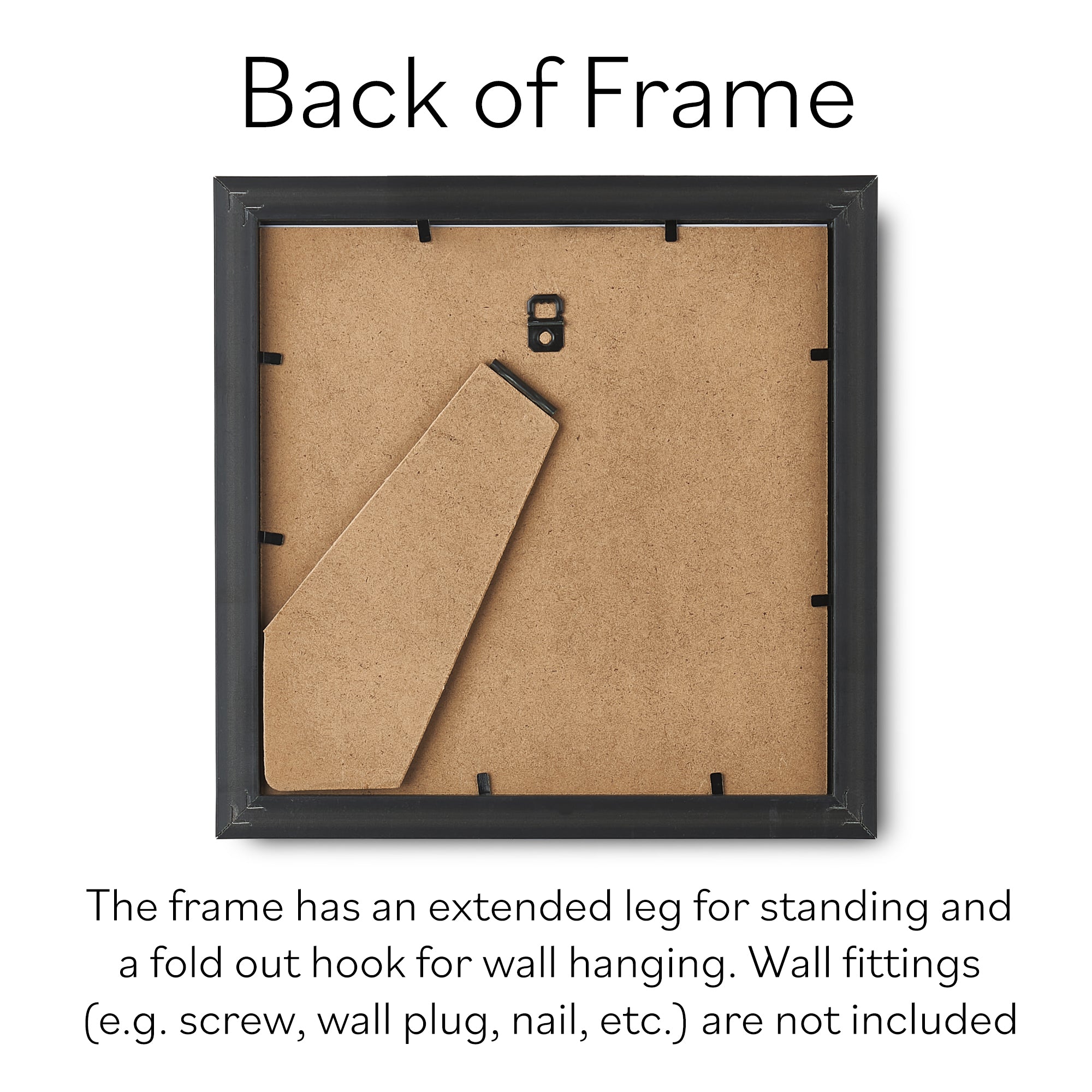 Classic Black 8x8 Inch Picture Frame