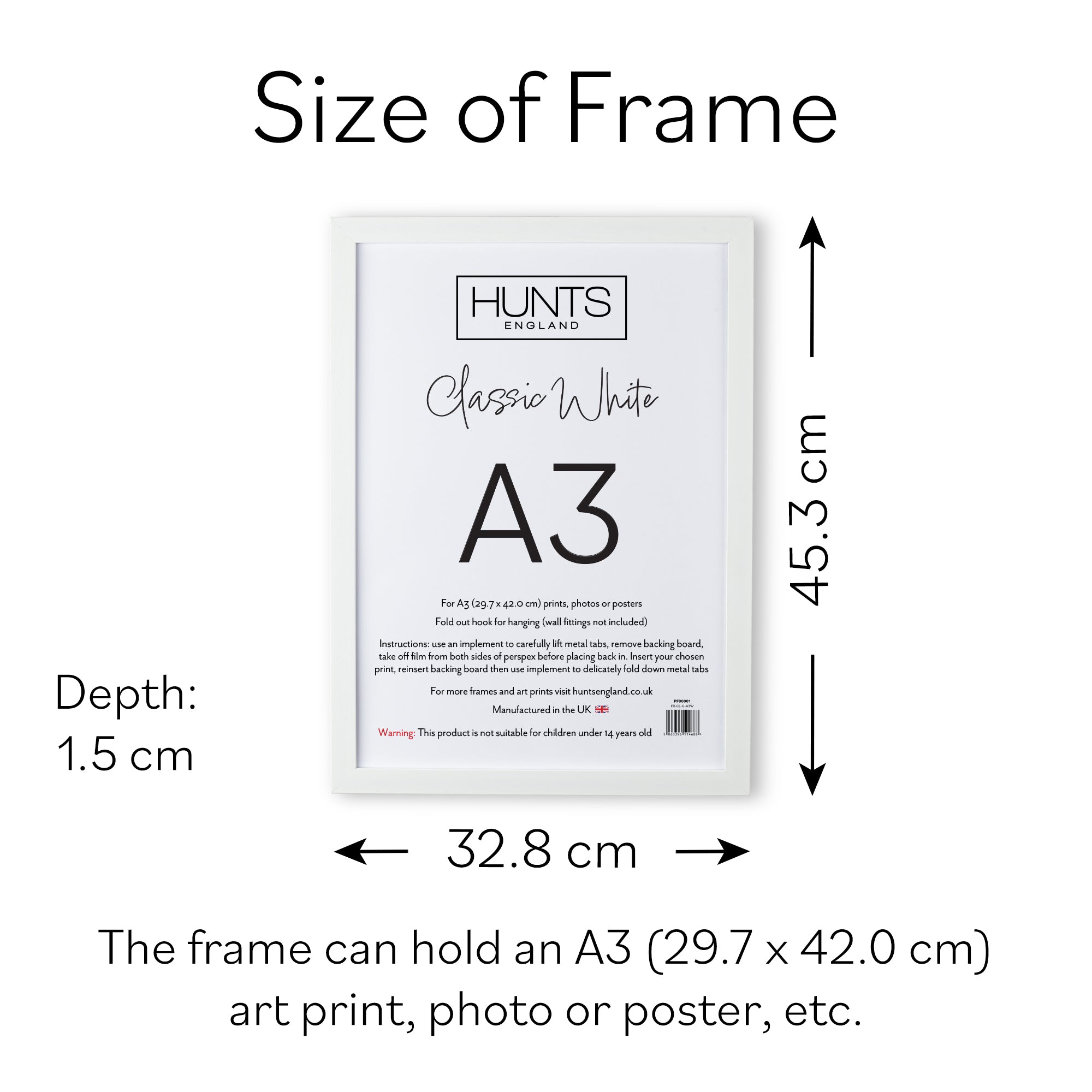 Classic White A3 Picture Frame