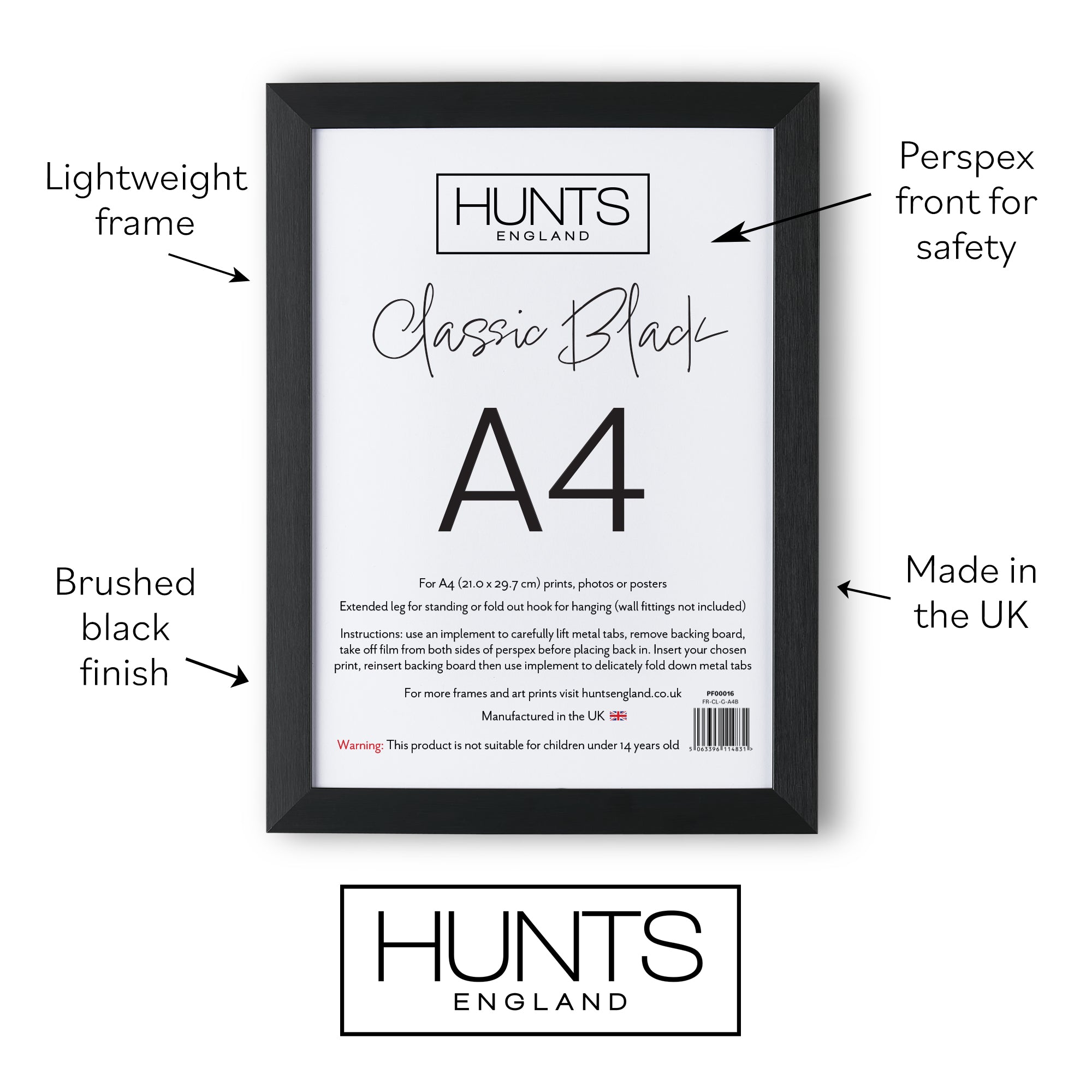 Classic Black A4 Picture Frame