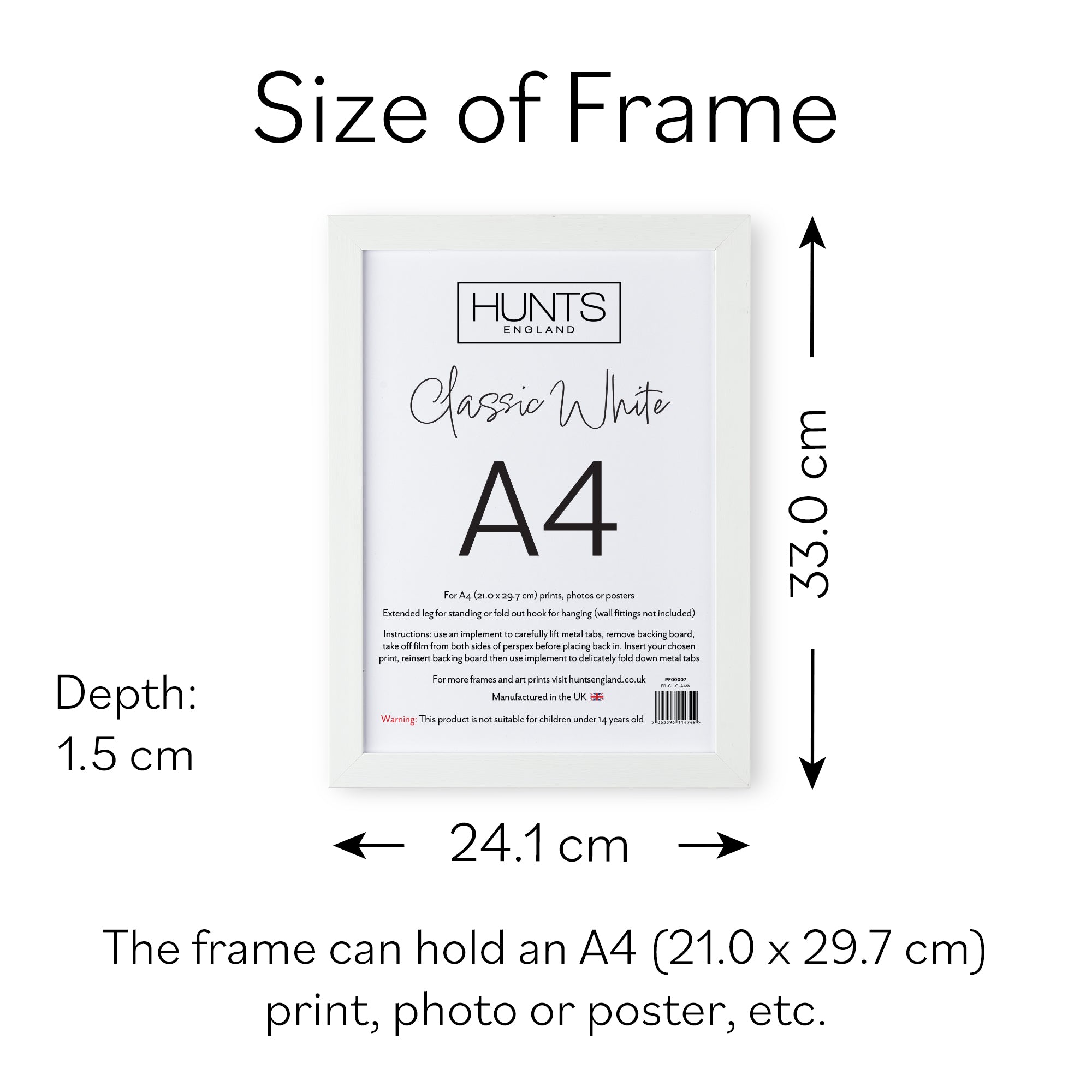 Classic White A4 Picture Frame