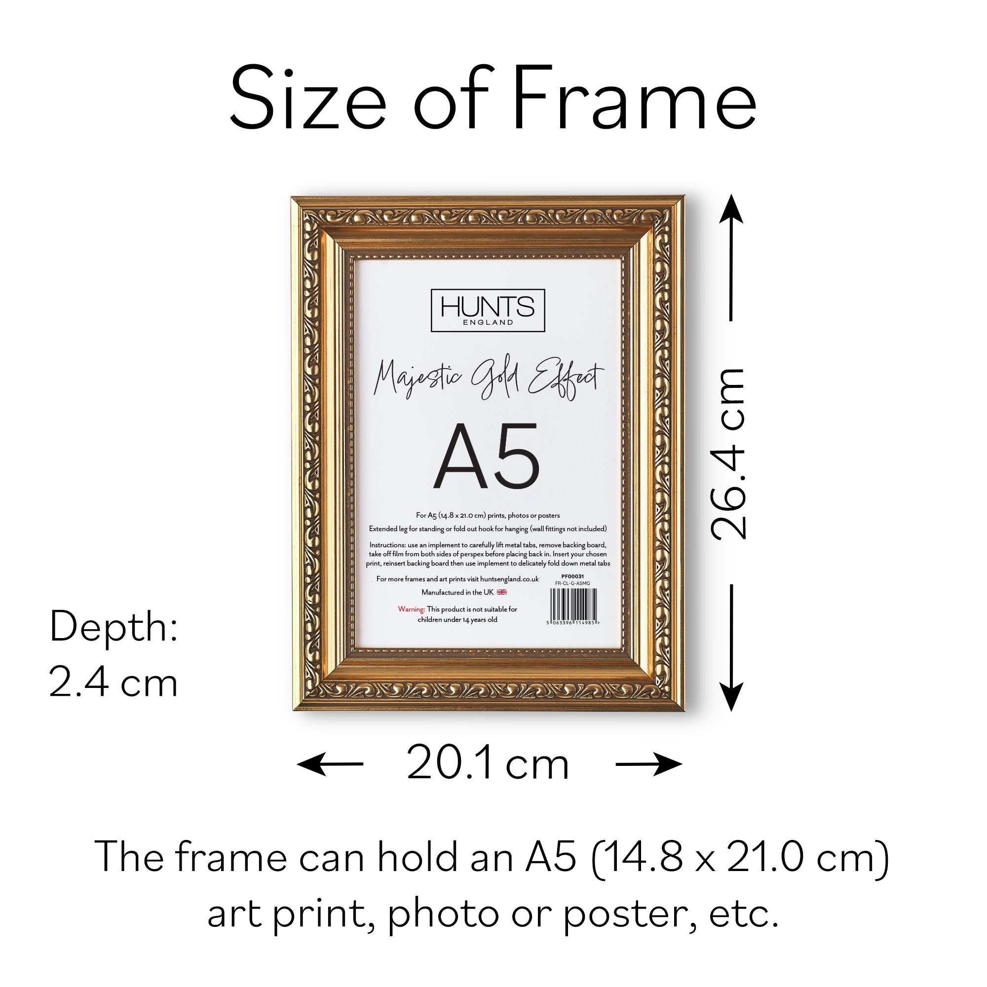 Majestic Gold Effect A5 Picture Frame