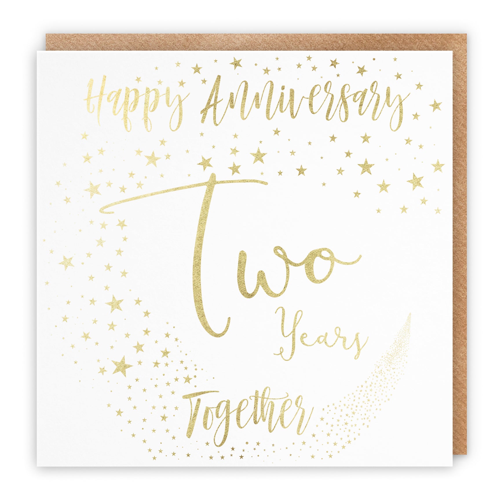 2nd Anniversary Card Foil Stars