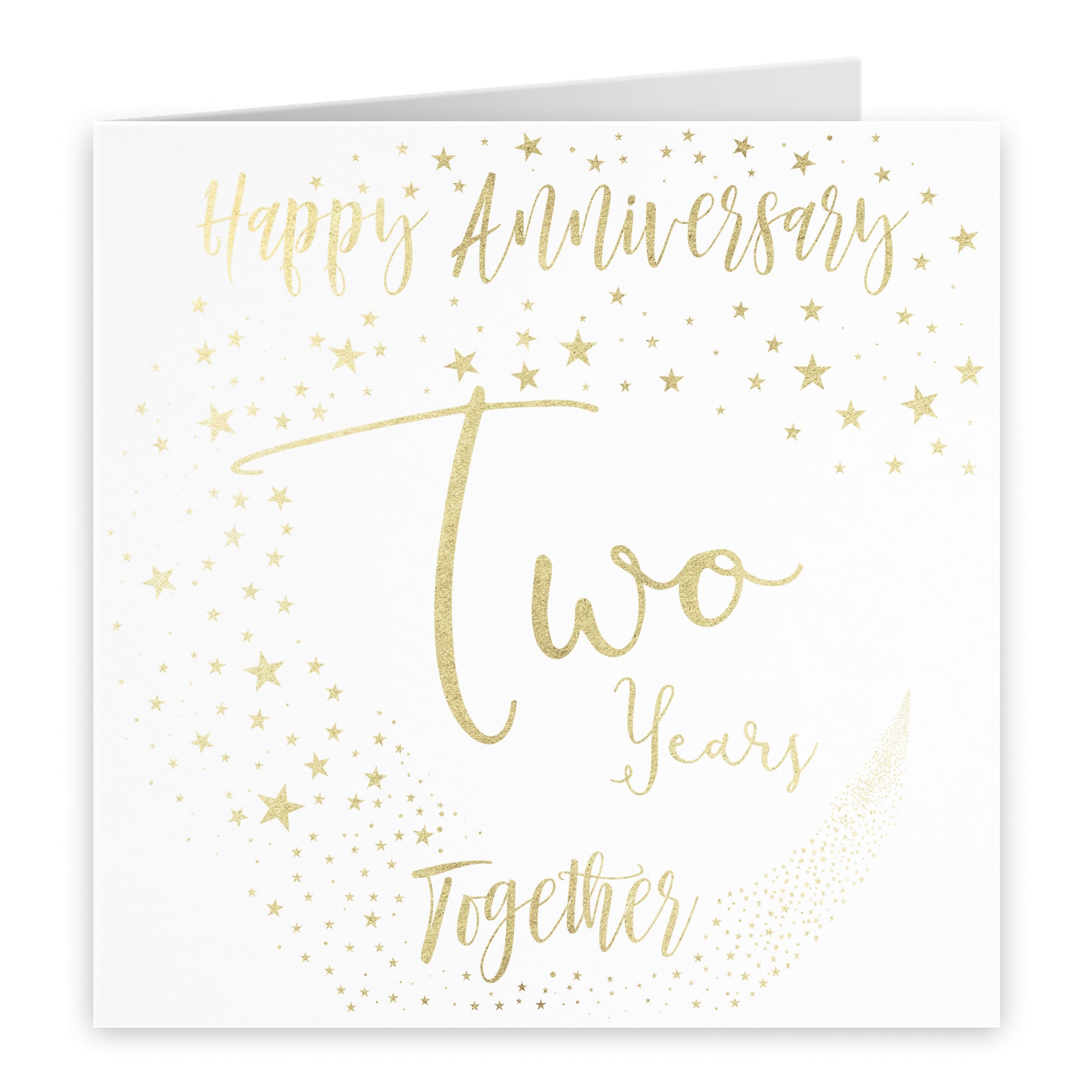 2nd Anniversary Card Foil Stars