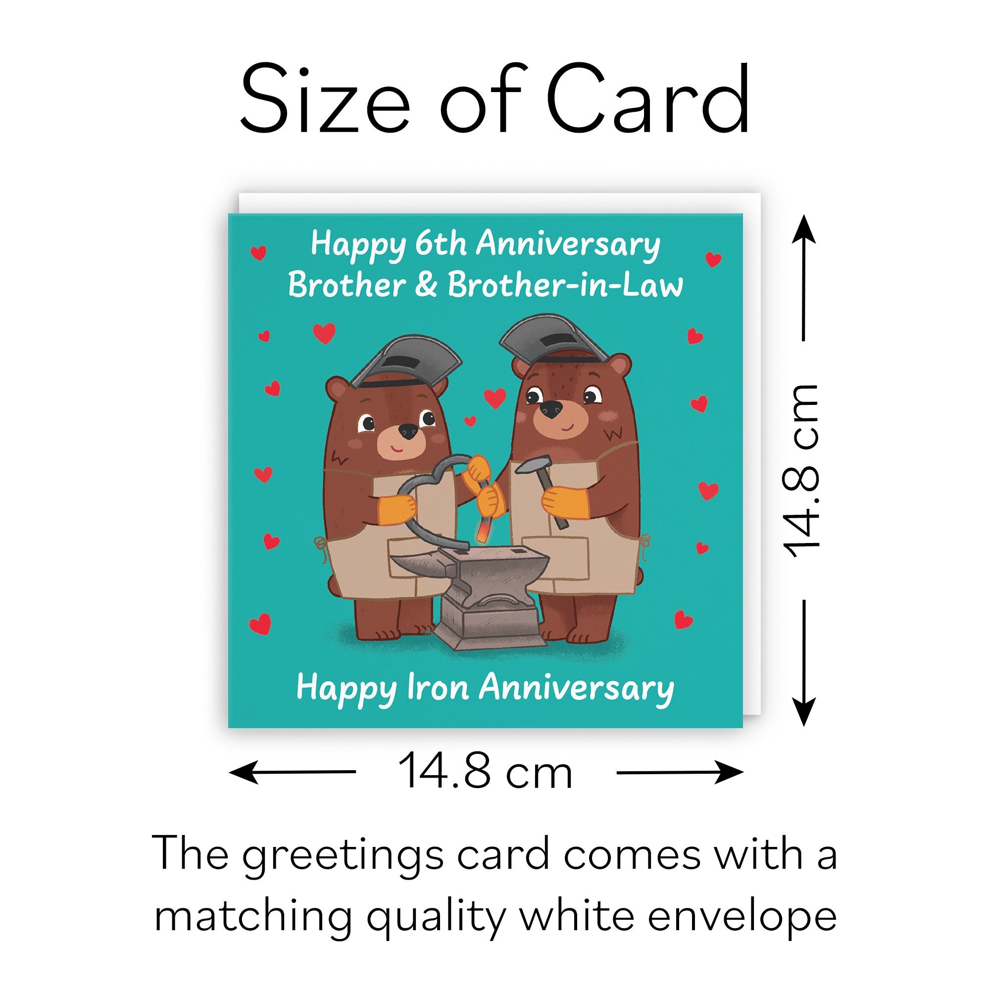 6th Brother And Brother In Law Anniversary Card Love Story