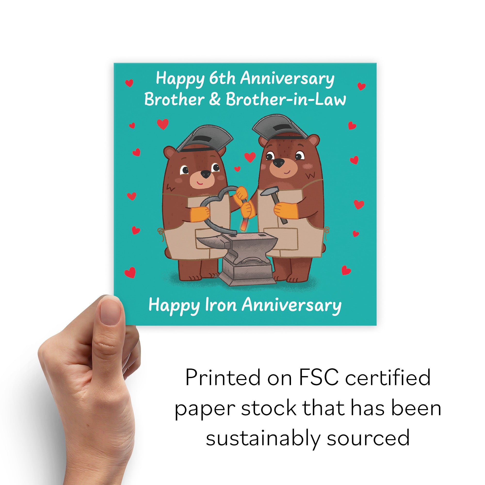 6th Brother And Brother In Law Anniversary Card Love Story