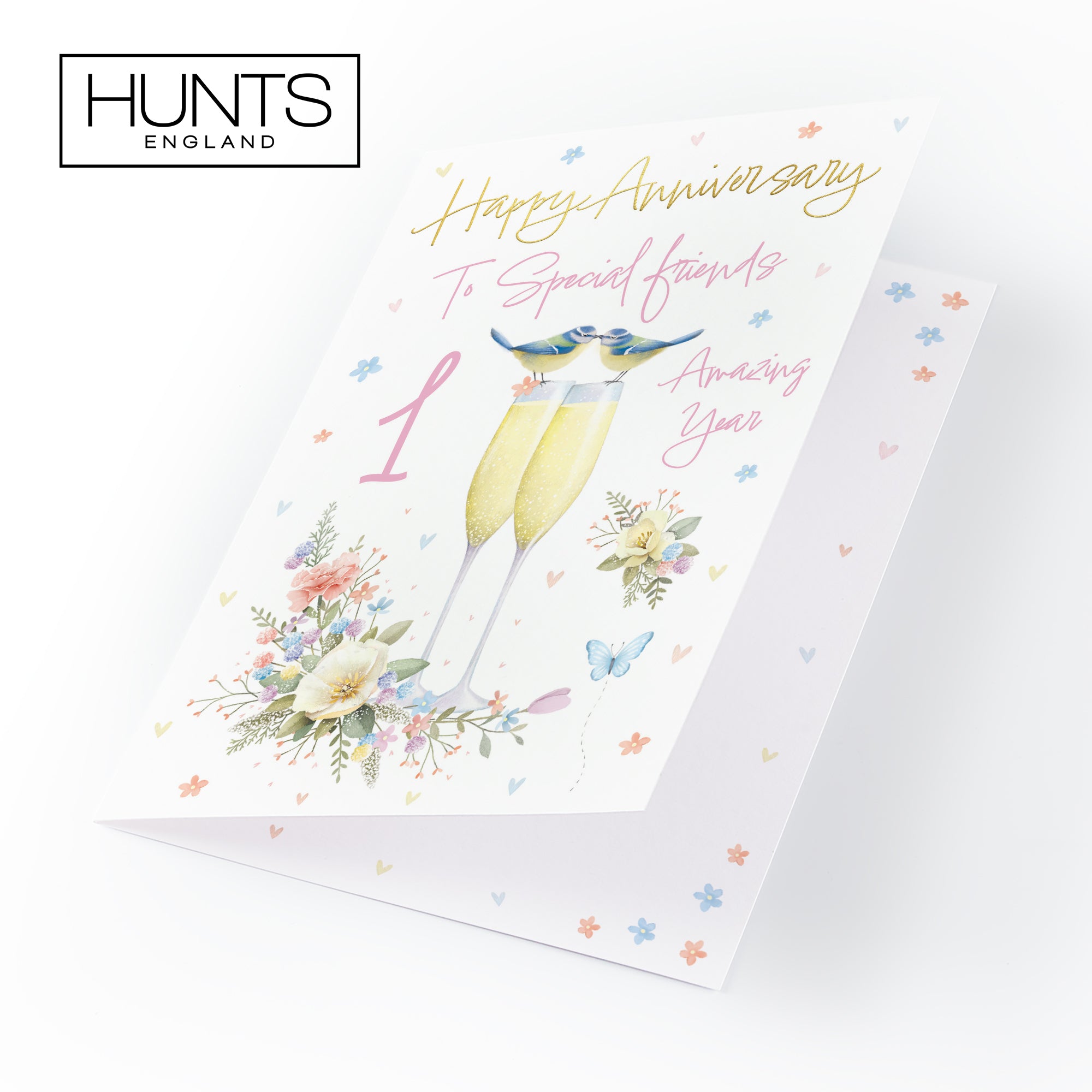 1st Special Friends Anniversary Card Champagne Flutes Milo's Gallery