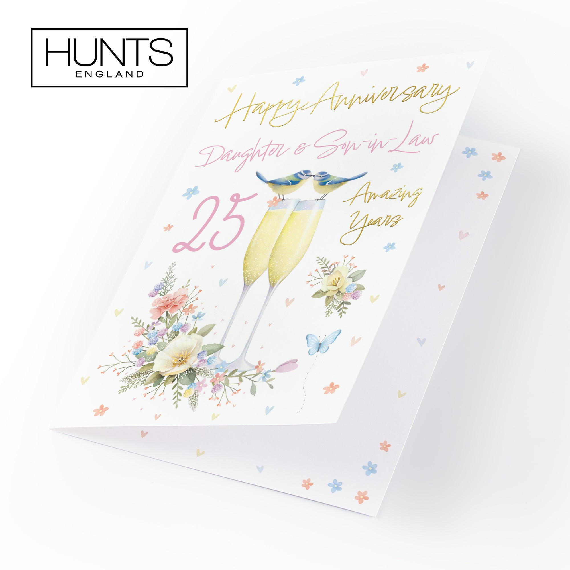 25th Daughter And Son-in-Law Anniversary Card Champagne Flutes Milo's Gallery