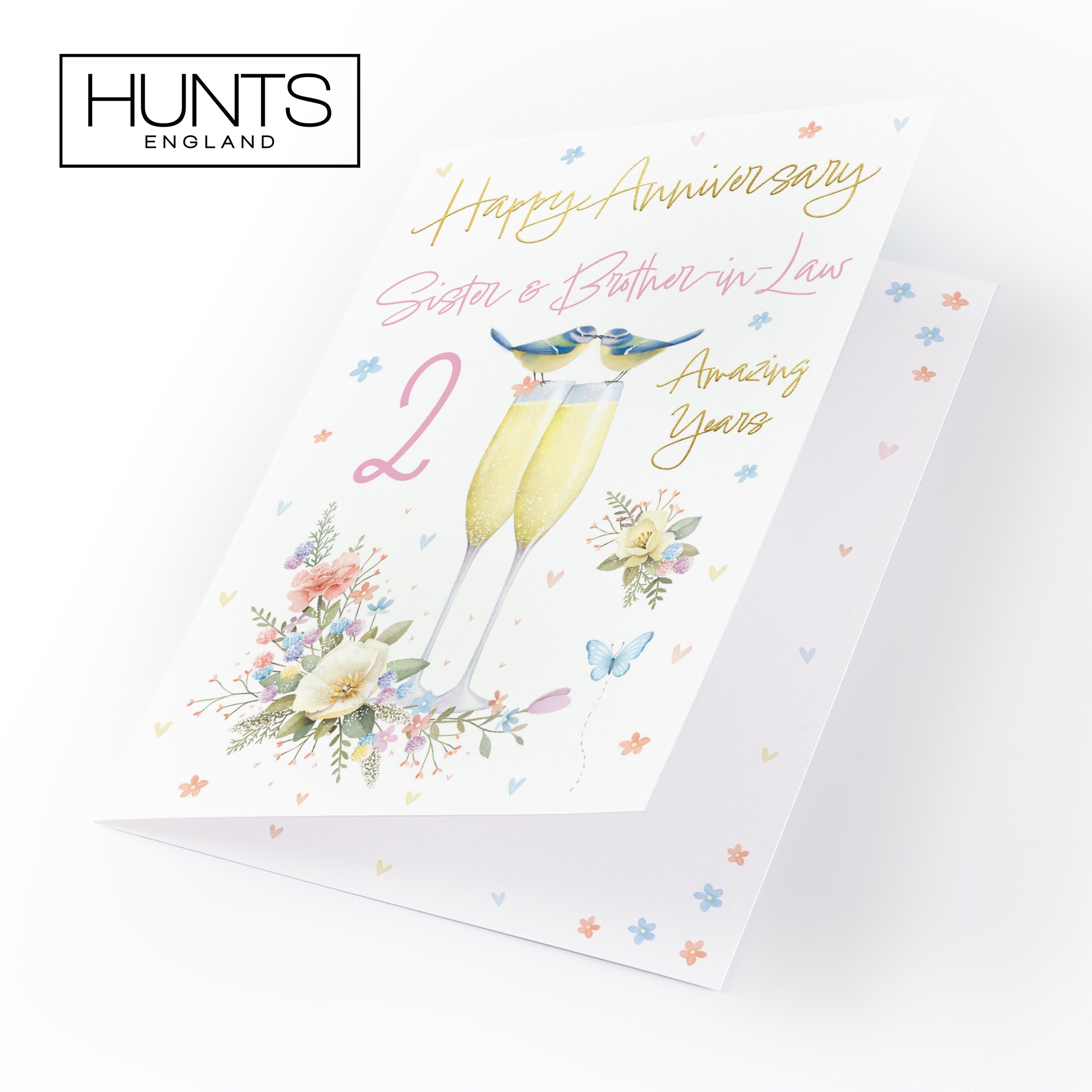 2nd Sister And Brother-in-Law Anniversary Card Champagne Flutes Milo's Gallery