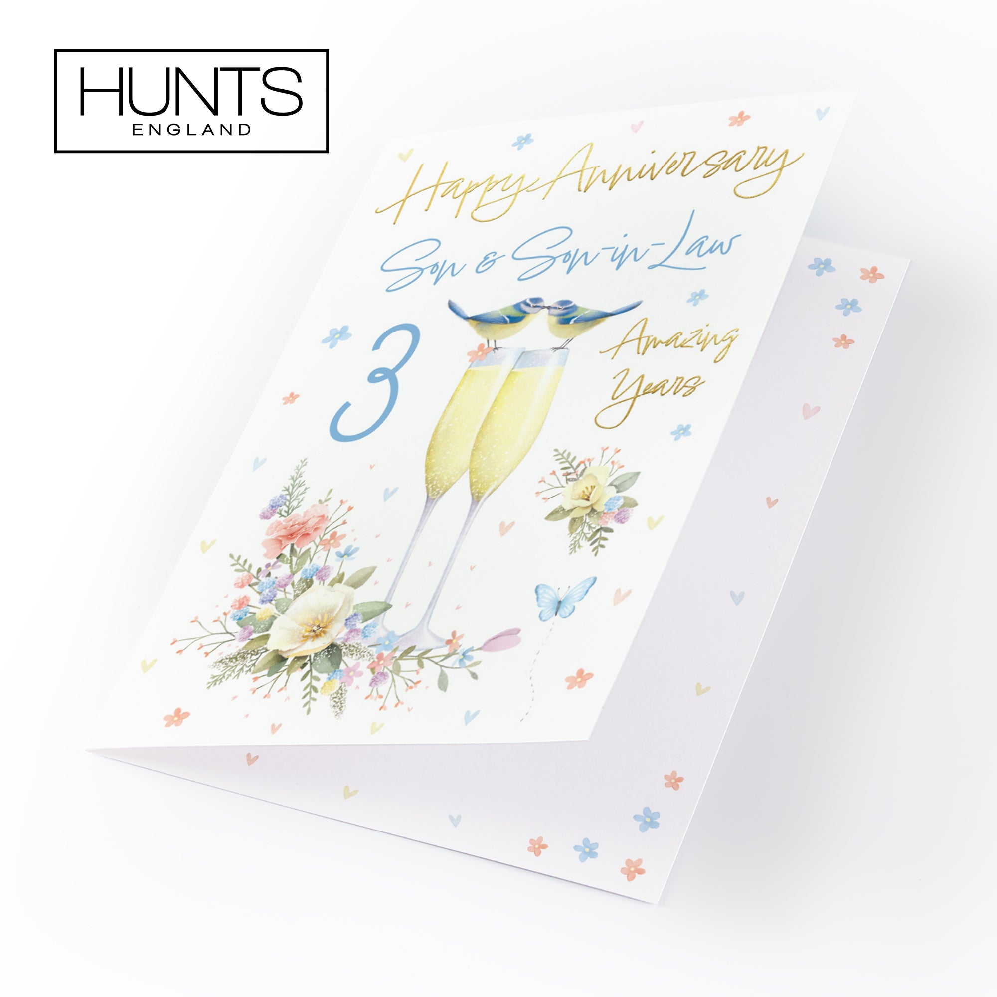 3rd Son And Son-in-Law Anniversary Card Champagne Flutes Milo's Gallery