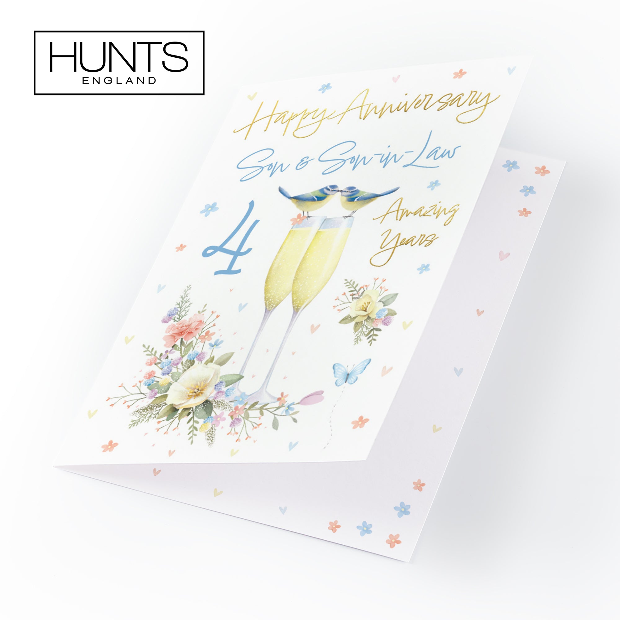 4th Son And Son-in-Law Anniversary Card Champagne Flutes Milo's Gallery