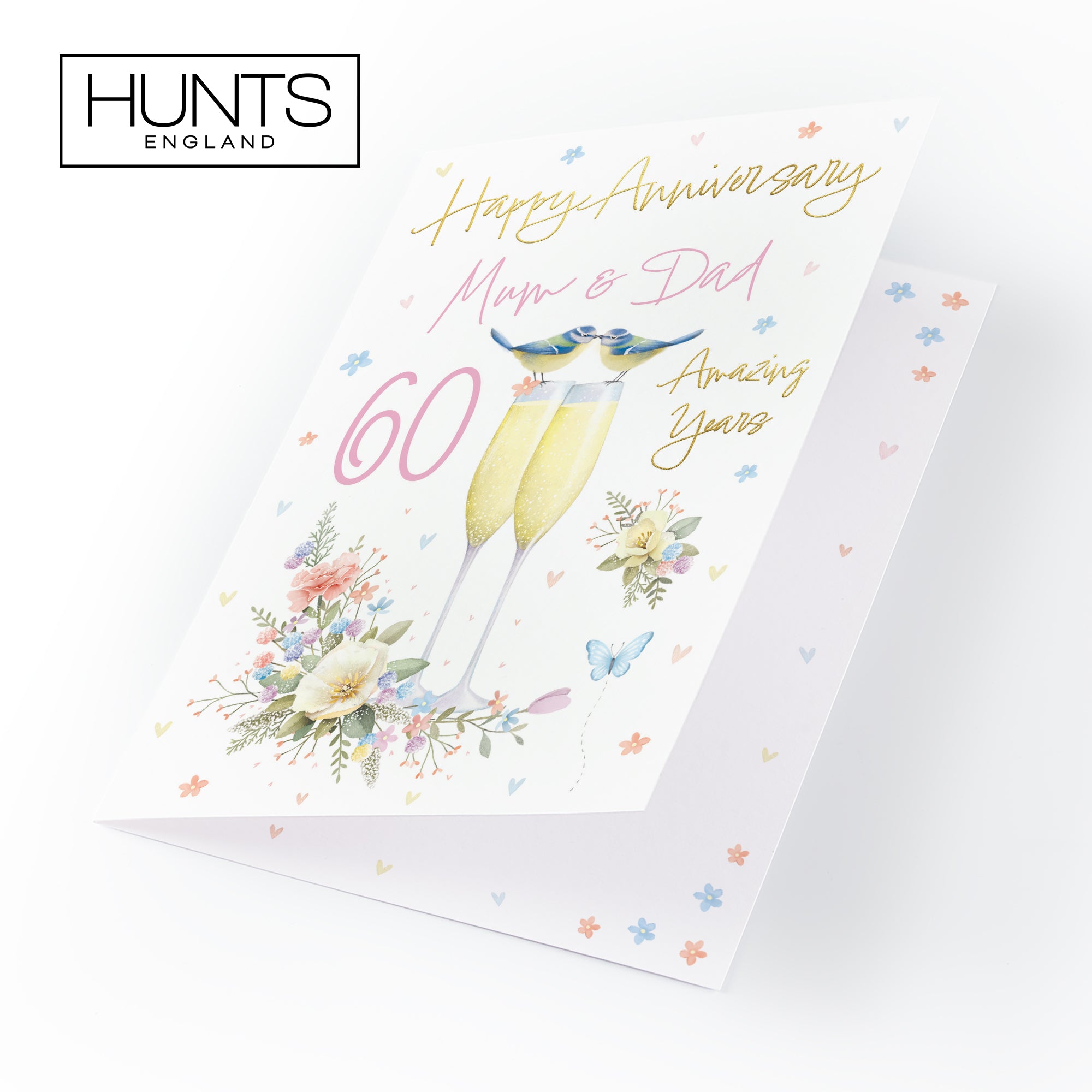 60th Mum And Dad Anniversary Card Champagne Flutes Milo's Gallery