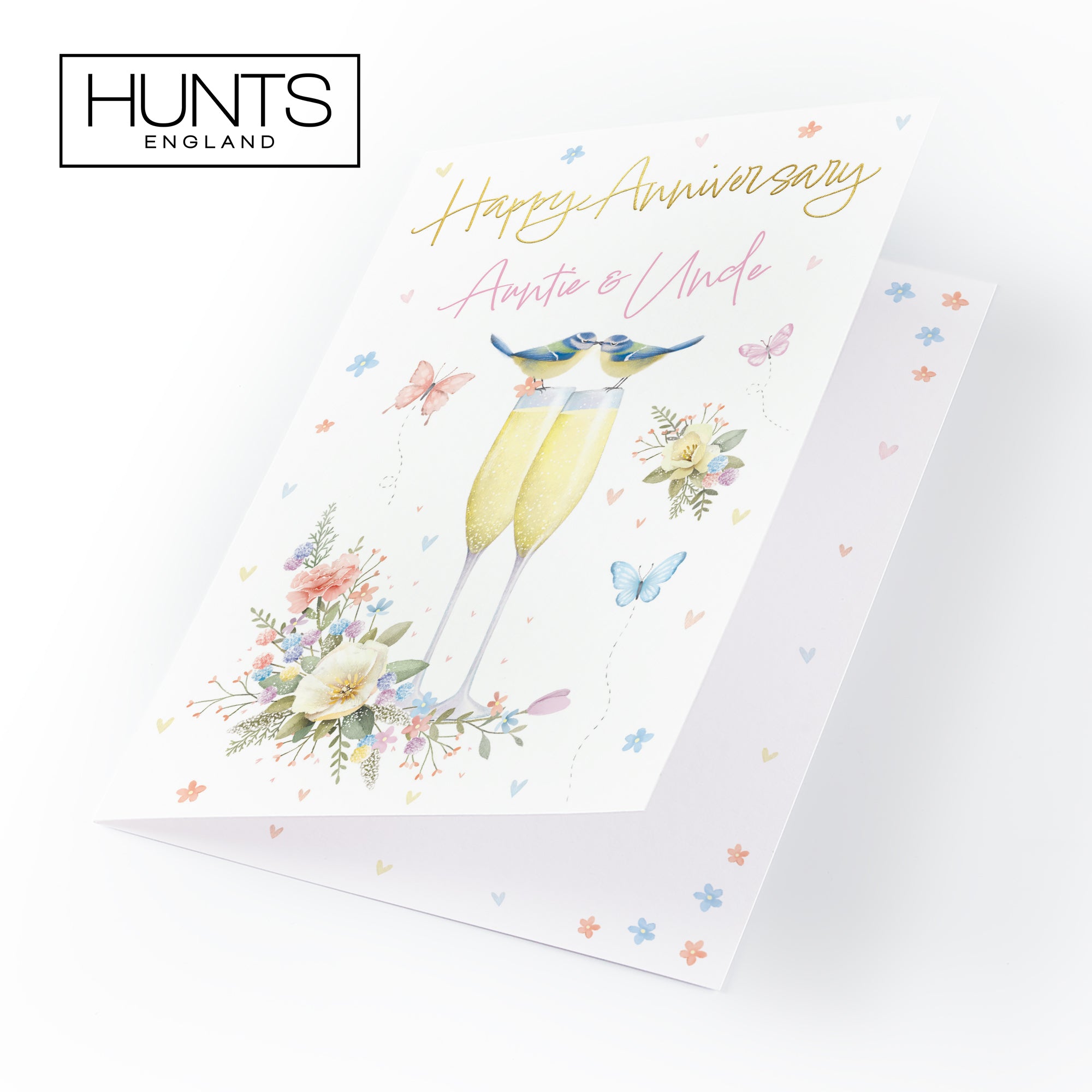 Auntie And Uncle Anniversary Card Champagne Flutes Milo's Gallery