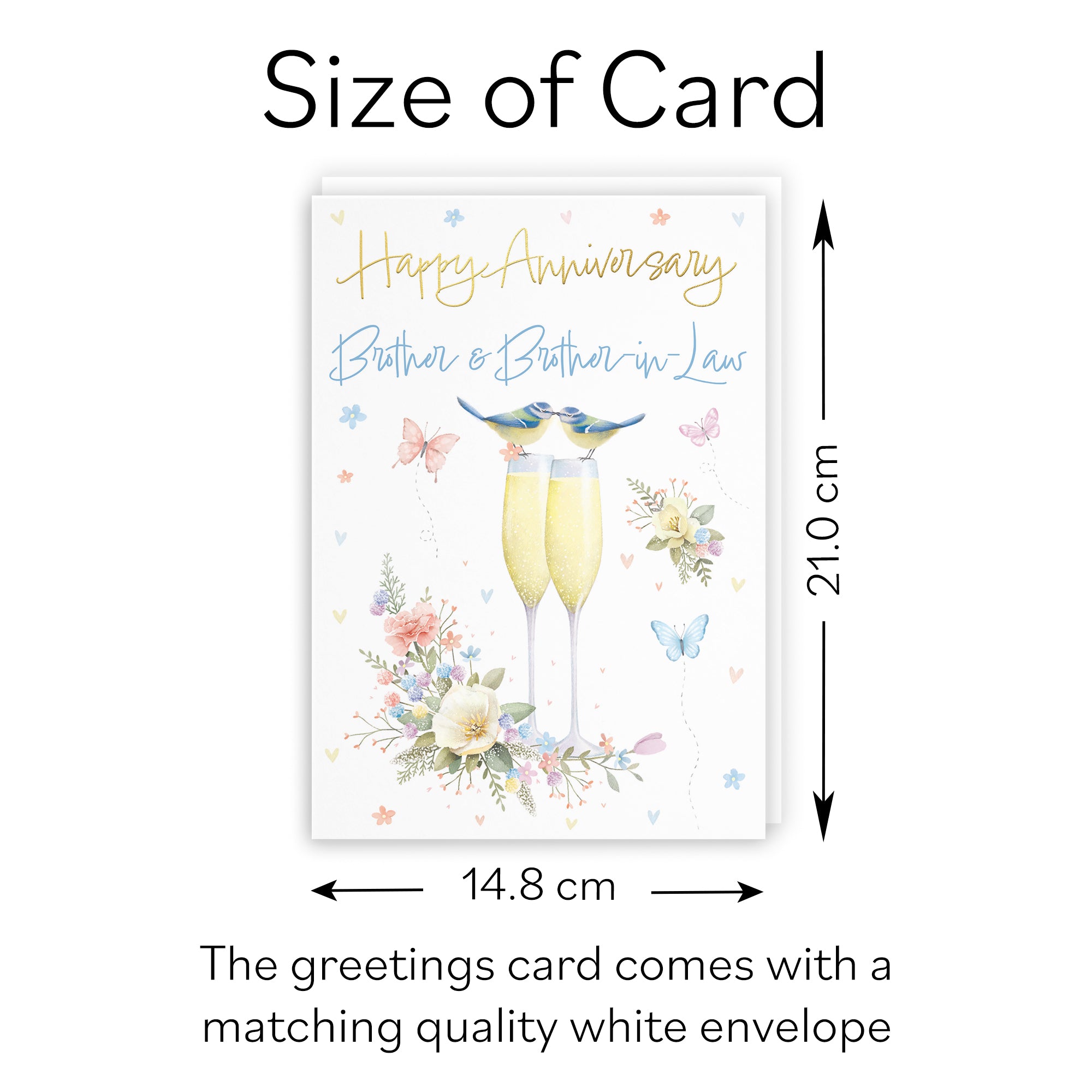 Brother And Brother-in-Law Anniversary Card Champagne Flutes Milo's Gallery