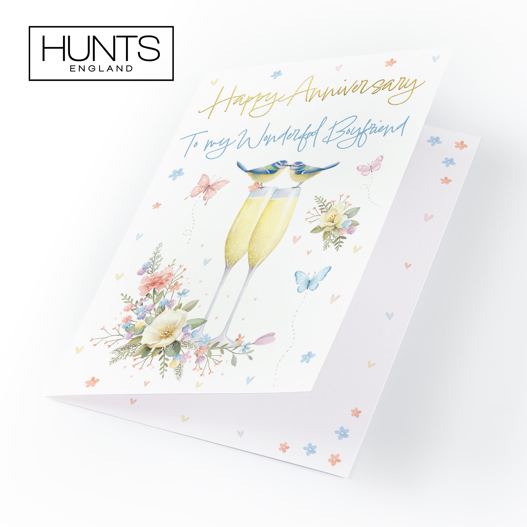 Boyfriend Anniversary Card Champagne Flutes Milo's Gallery