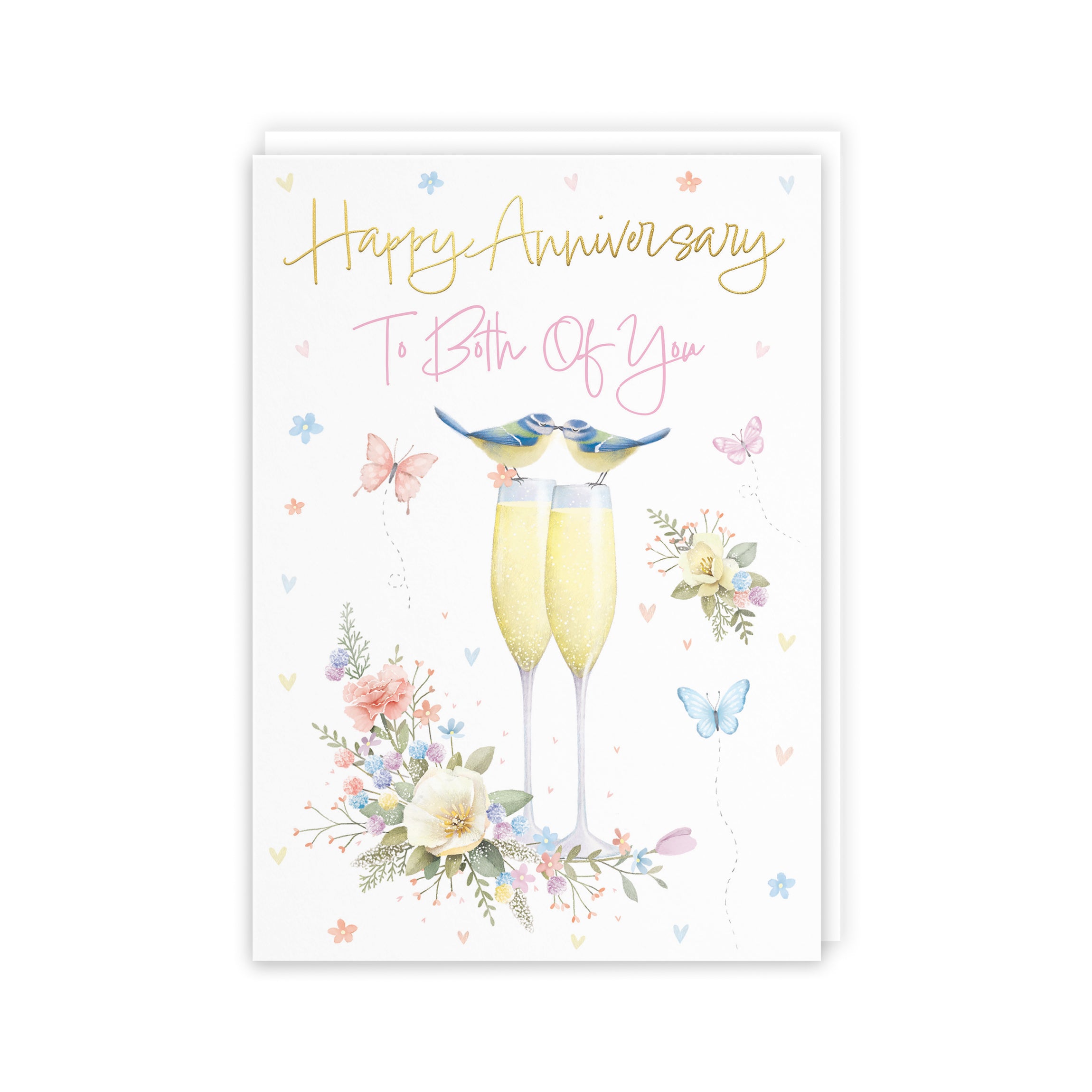 Both Of You Anniversary Card Champagne Flutes Milo's Gallery