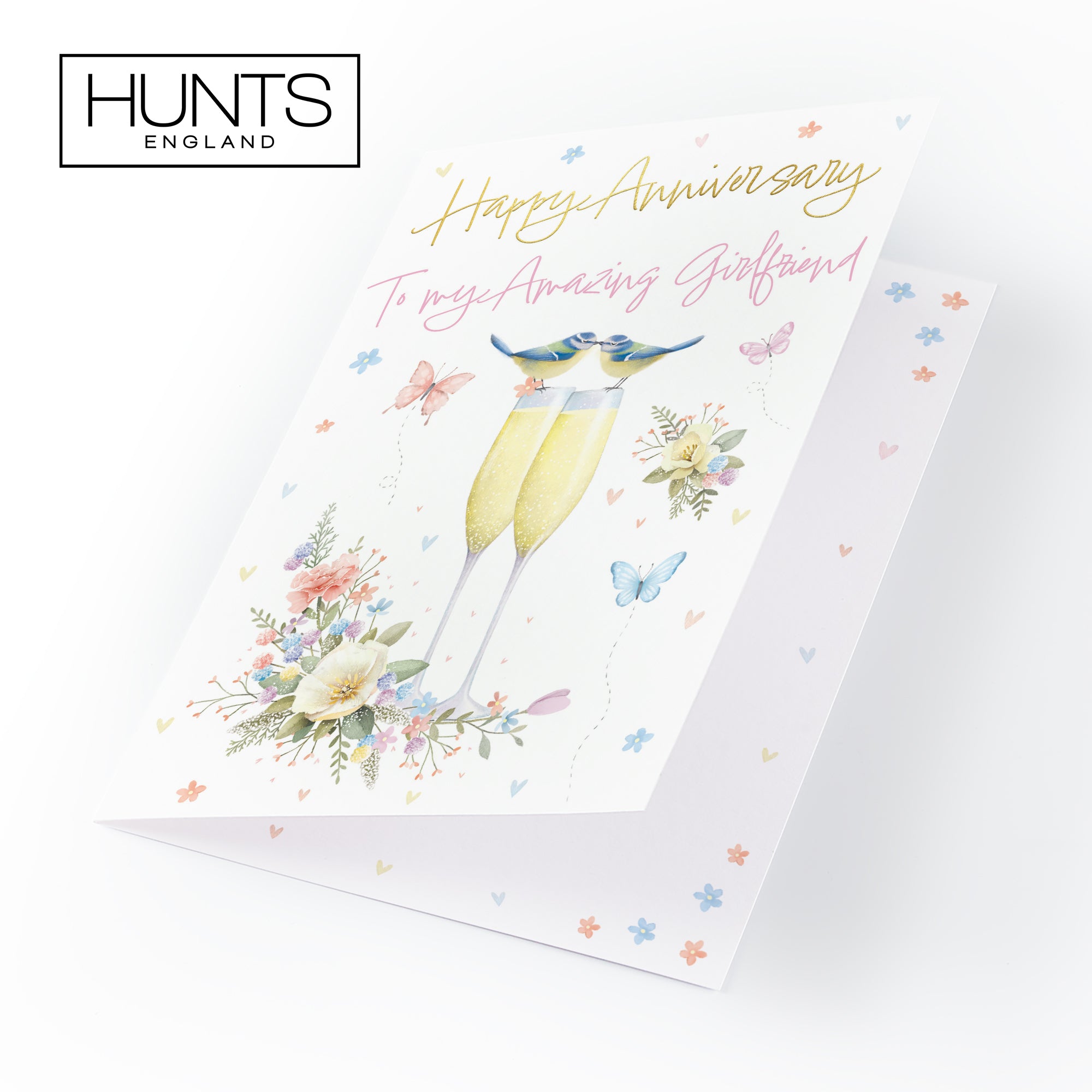 Girlfriend Anniversary Card Champagne Flutes Milo's Gallery