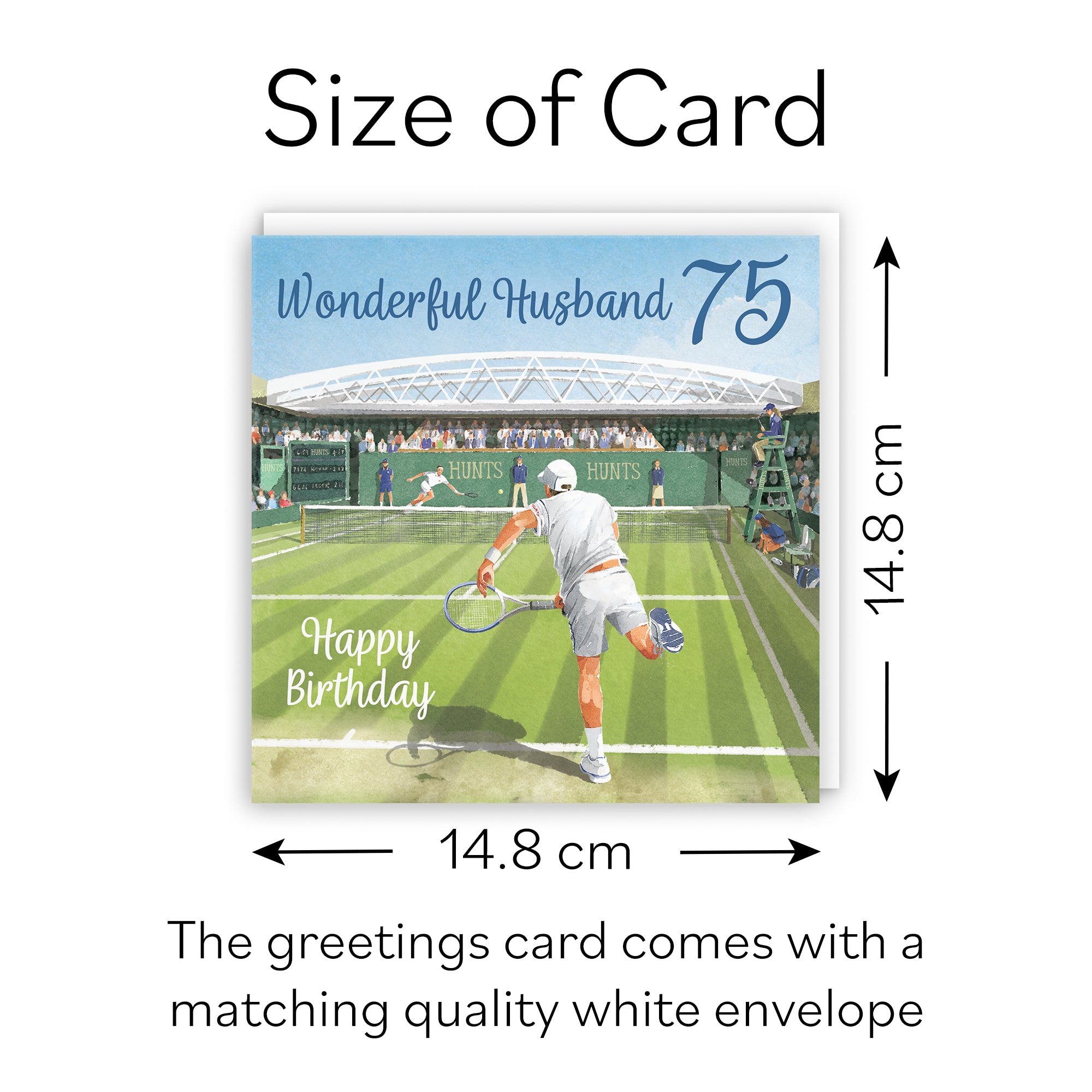 75th Husband Tennis Birthday Card Milo's Gallery