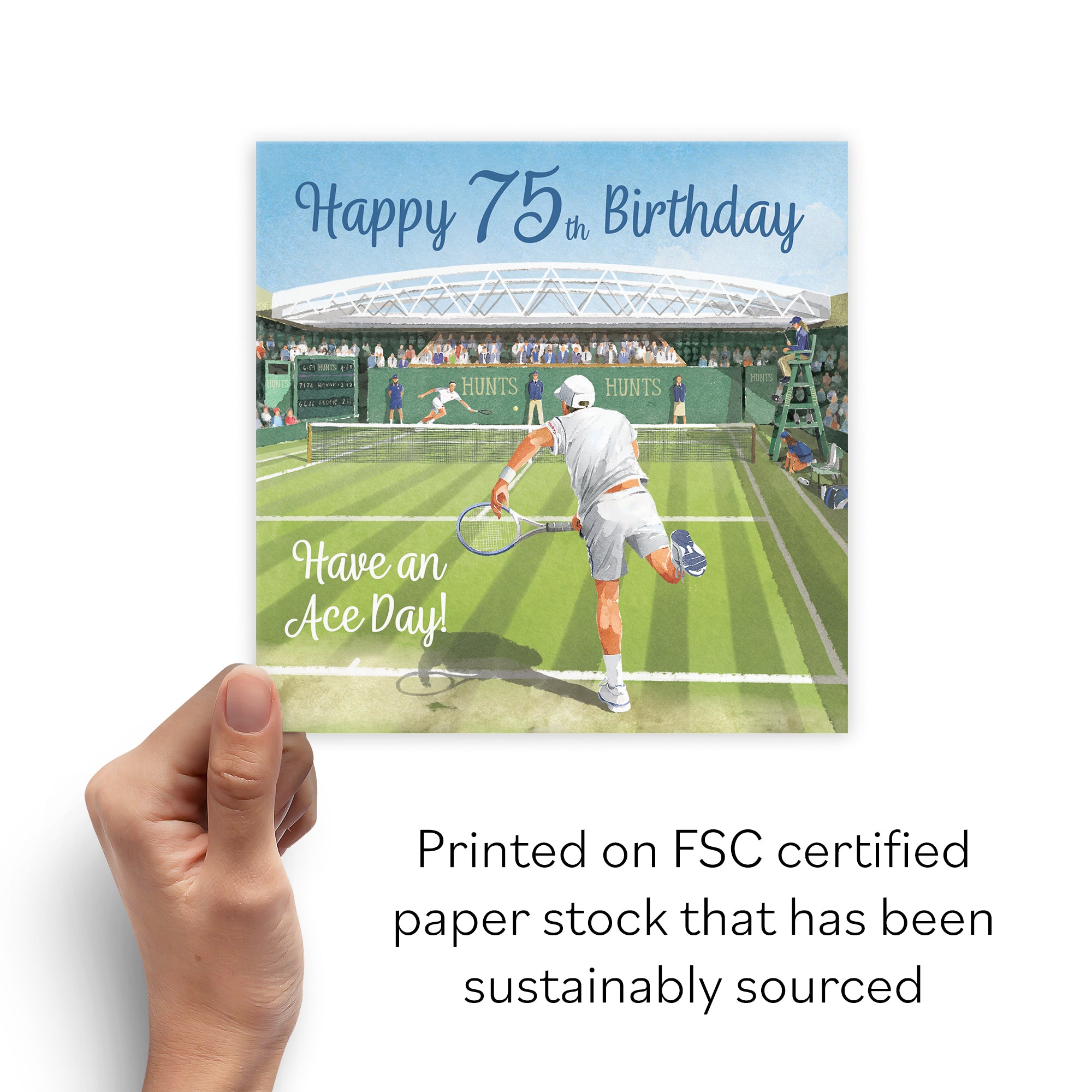 75th Tennis Birthday Card For Him Milo's Gallery