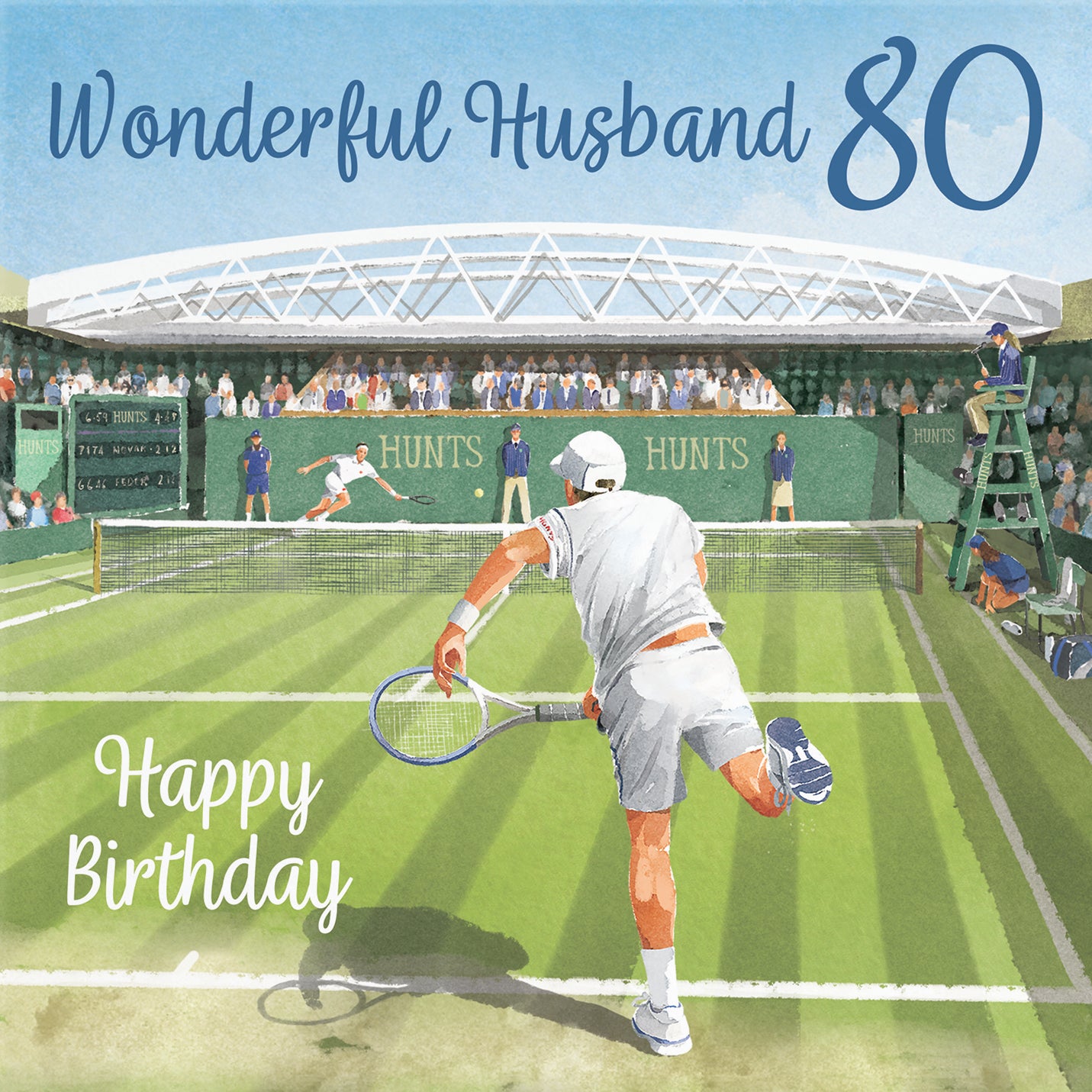 80th Husband Tennis Birthday Card Milo's Gallery