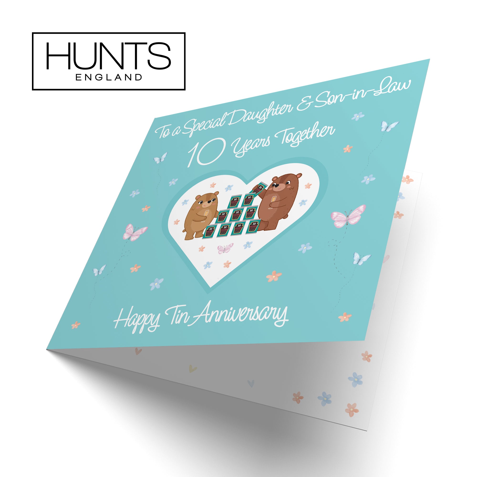 10th Daughter & Son-in-Law Anniversary Card Romantic Meadows